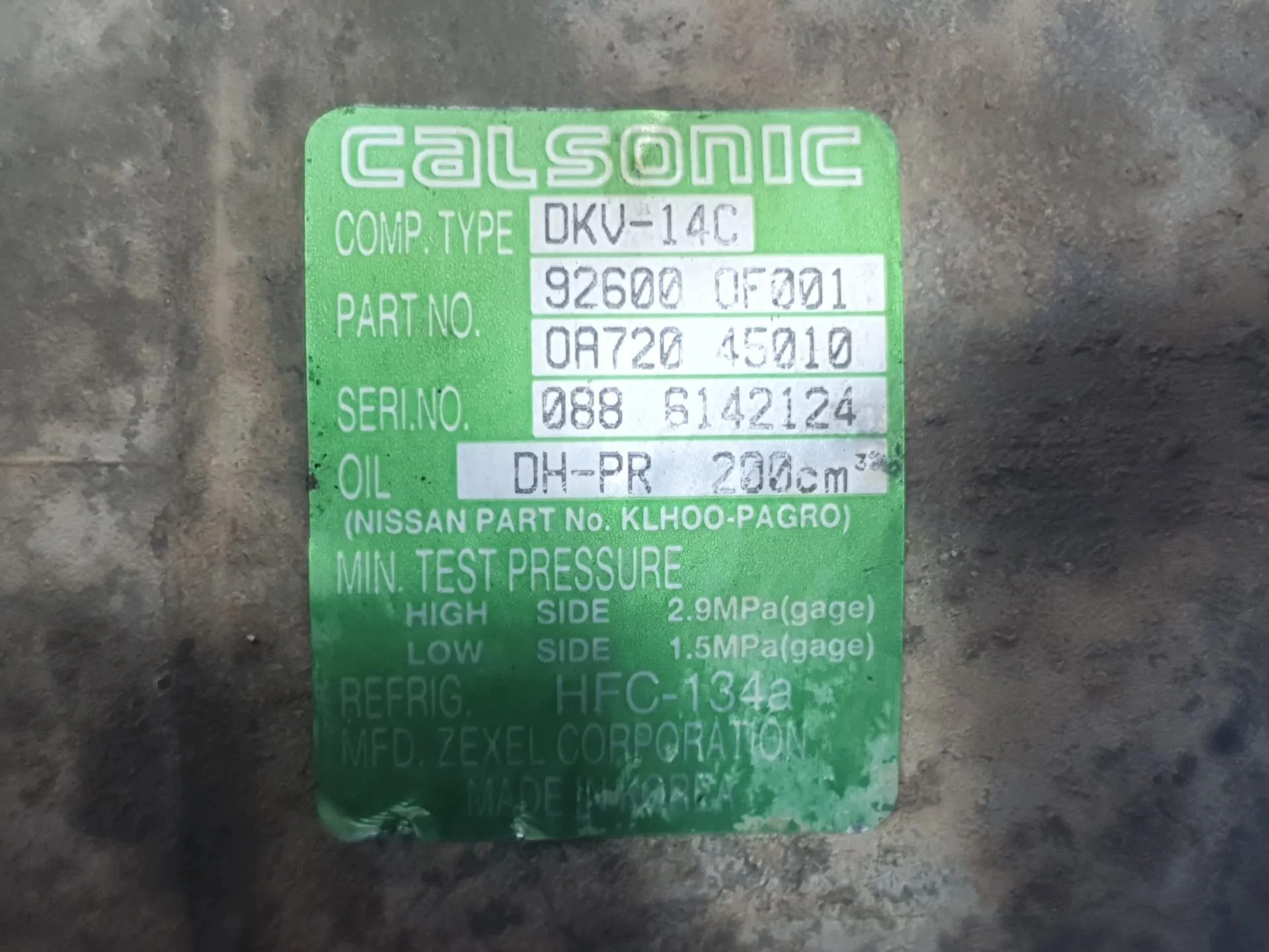 Compresor Aire Acondicionado para Nissan Terrano Ii (R20)
