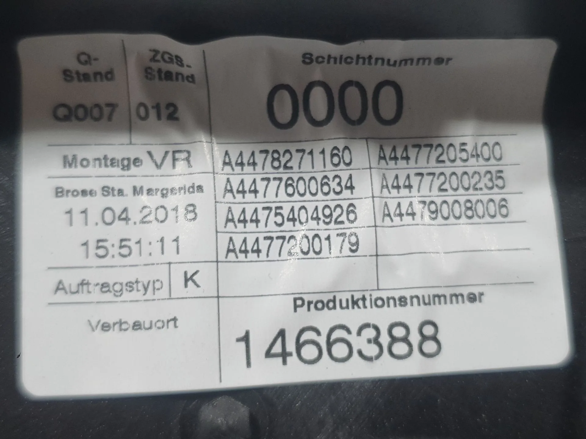 Elevalunas Delantero Derecho para Mercedes-Benz Vito Tourer (W447)