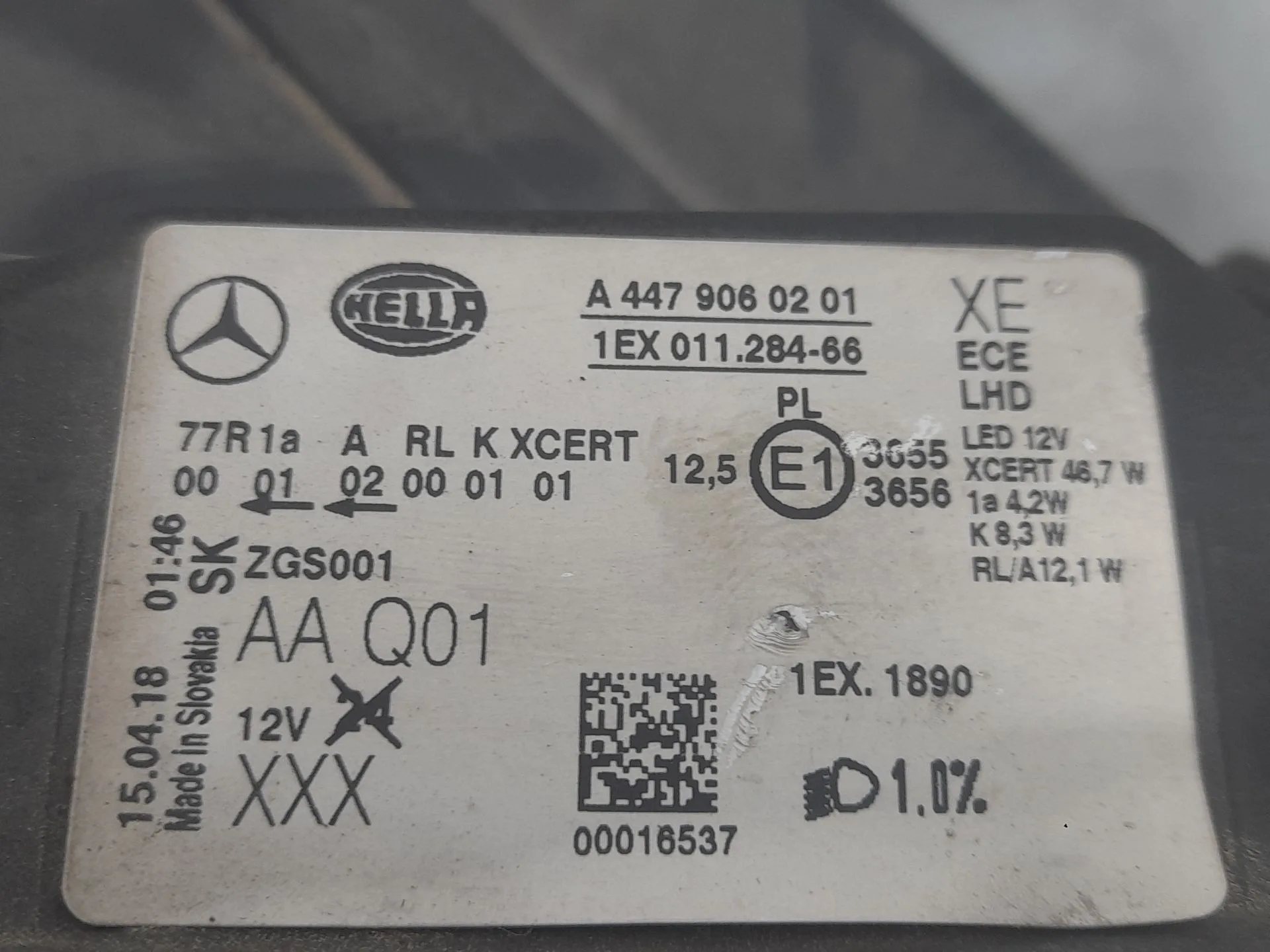 Faro Derecho para Mercedes-Benz Vito Tourer (W447)