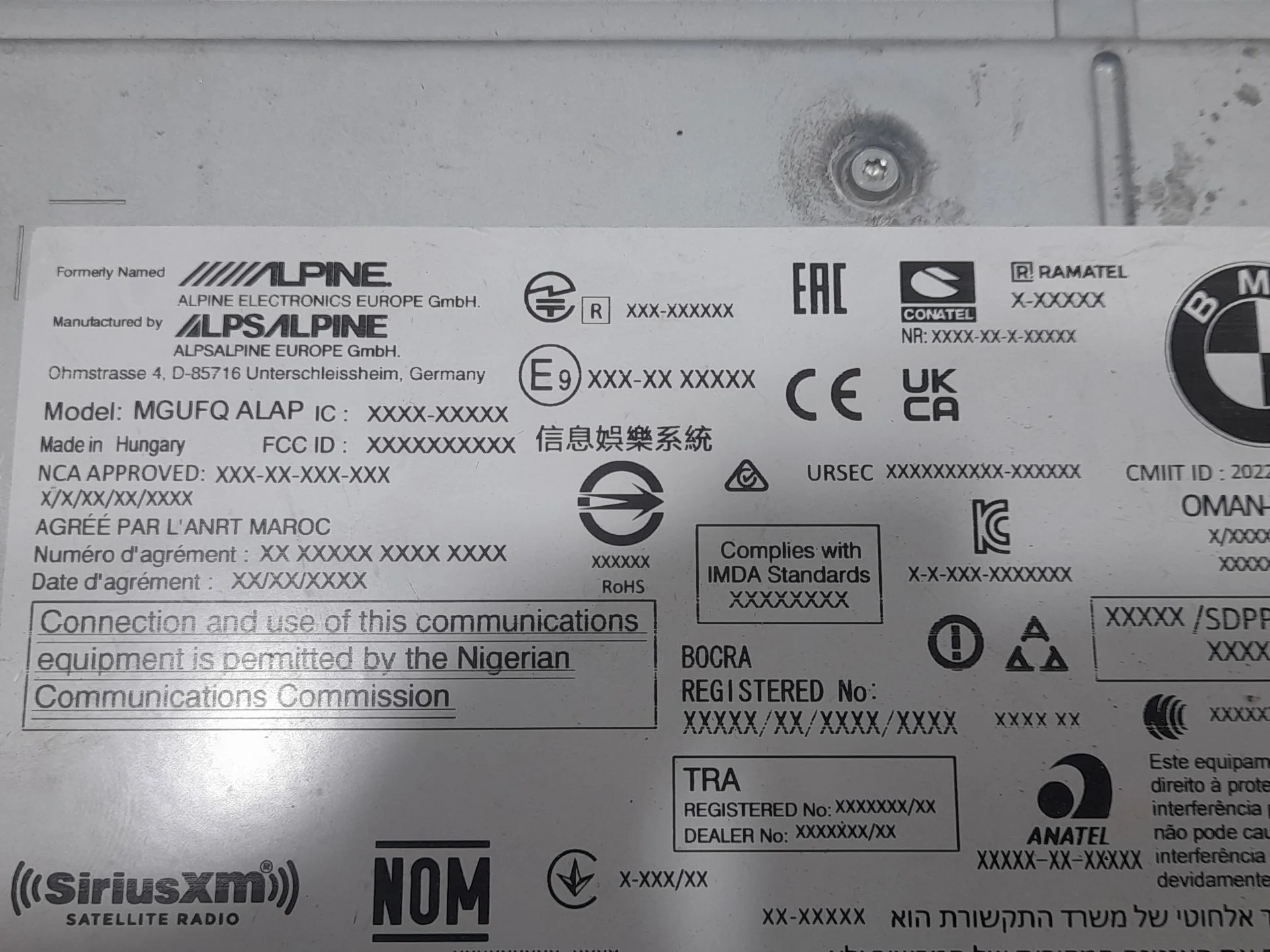 Sistema Audio / Radio para Bmw Serie 1 Lim. (F40)