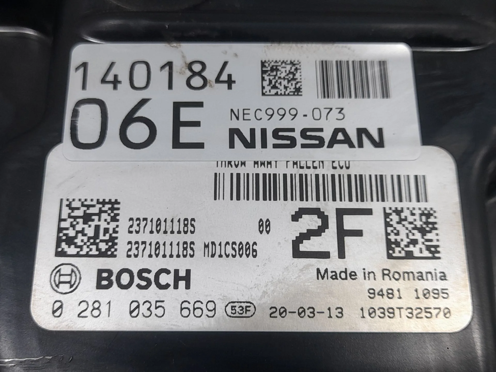 Centralita Motor Uce para Nissan Qashqai Ii (J11, J11_)