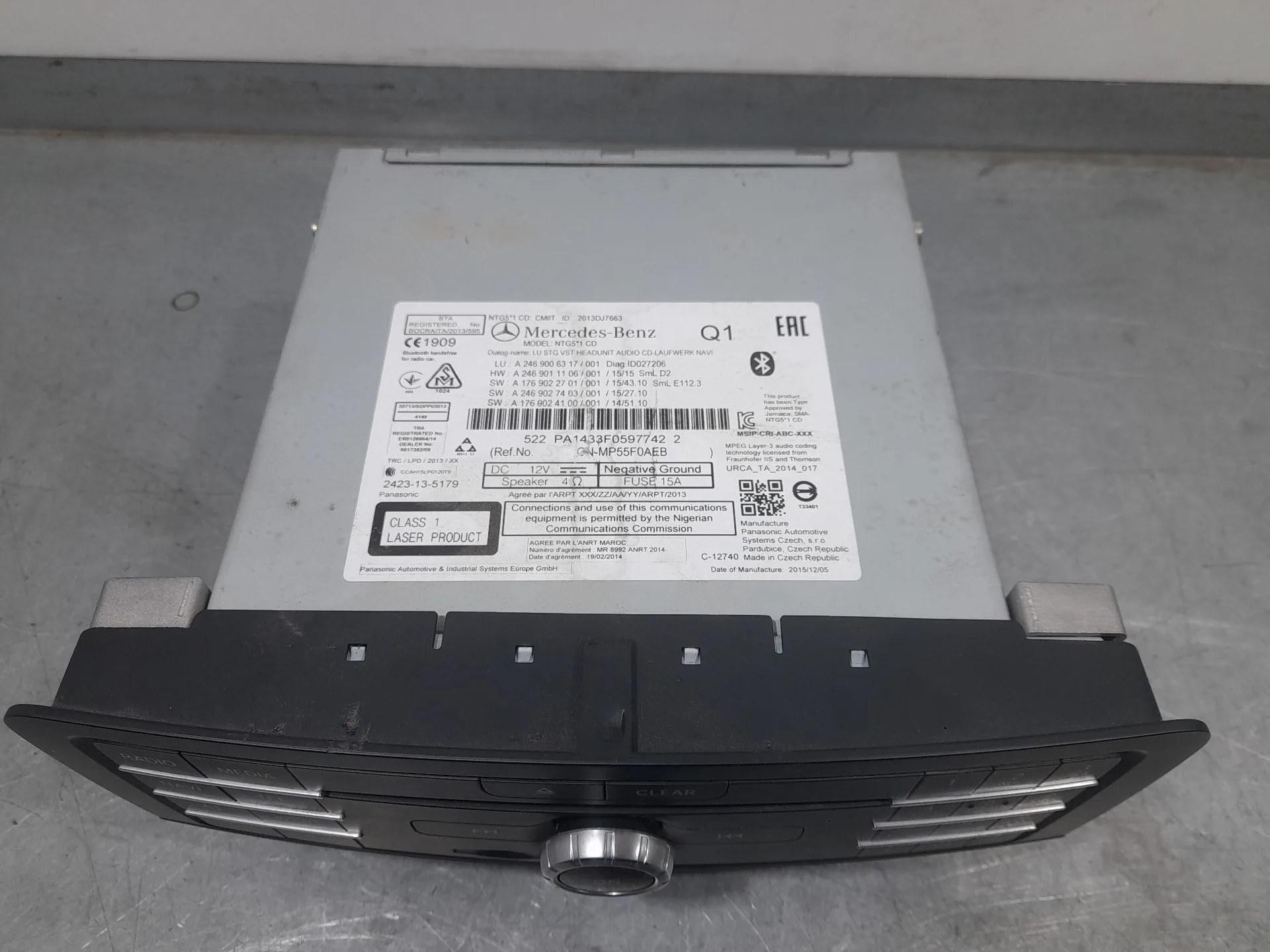 Sistema Audio / Radio Cd para Mercedes-Benz Clase Gla (W156)