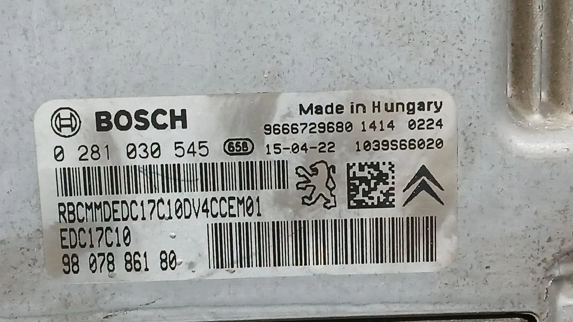 Centralita Motor Uce para Peugeot 208 I (Ca_, Cc_)