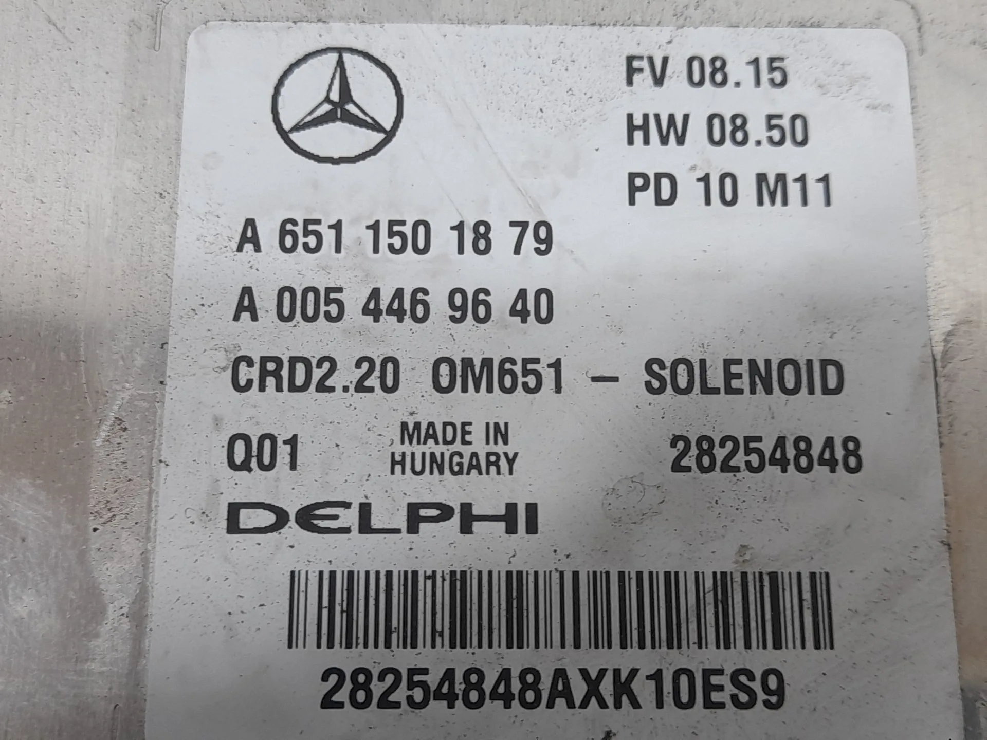 Centralita Motor Uce para Mercedes-Benz Vito / Mixto Furgoneta (W639)