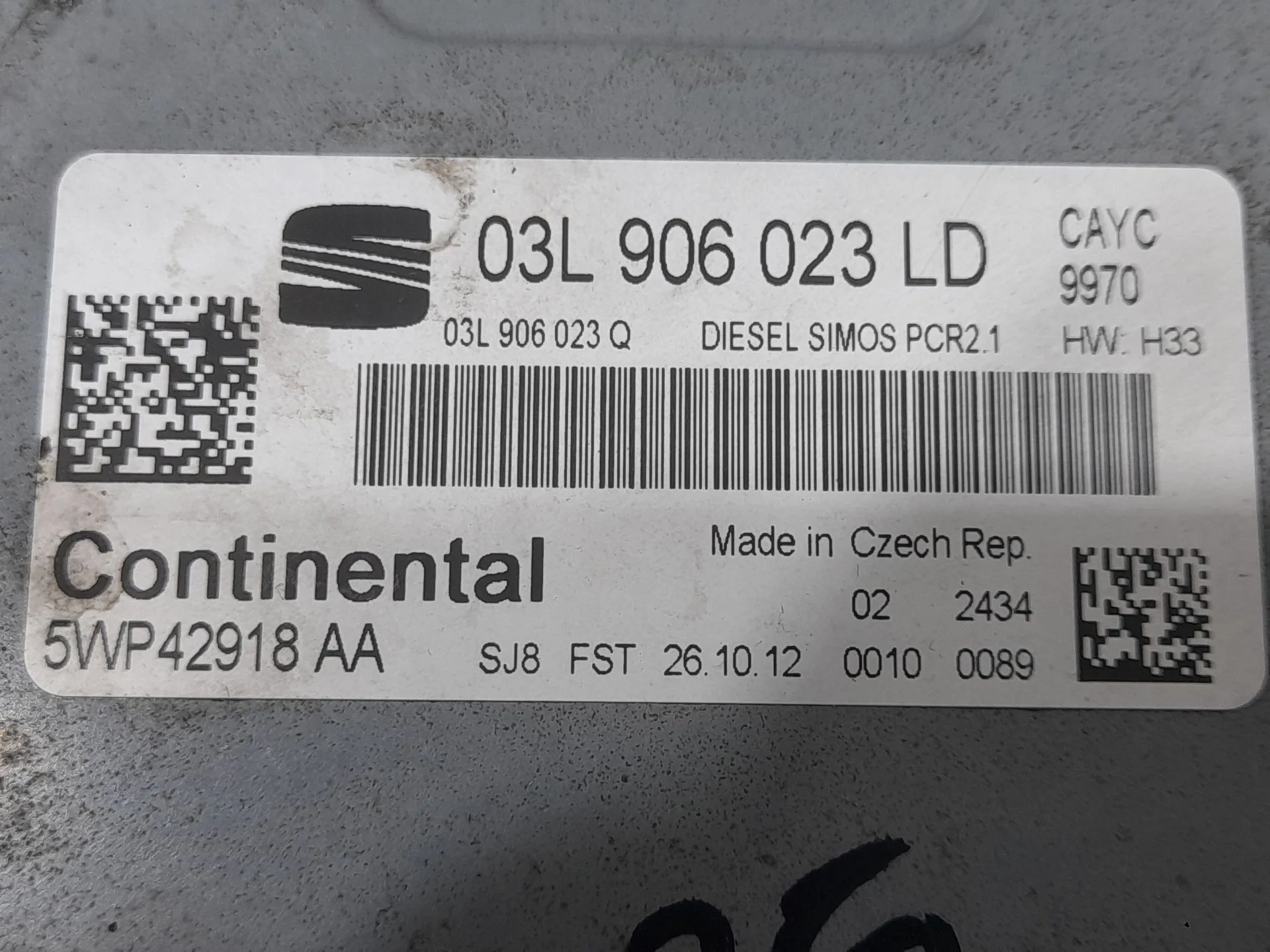 Centralita Motor Uce para Seat Toledo Iv (Kg3)