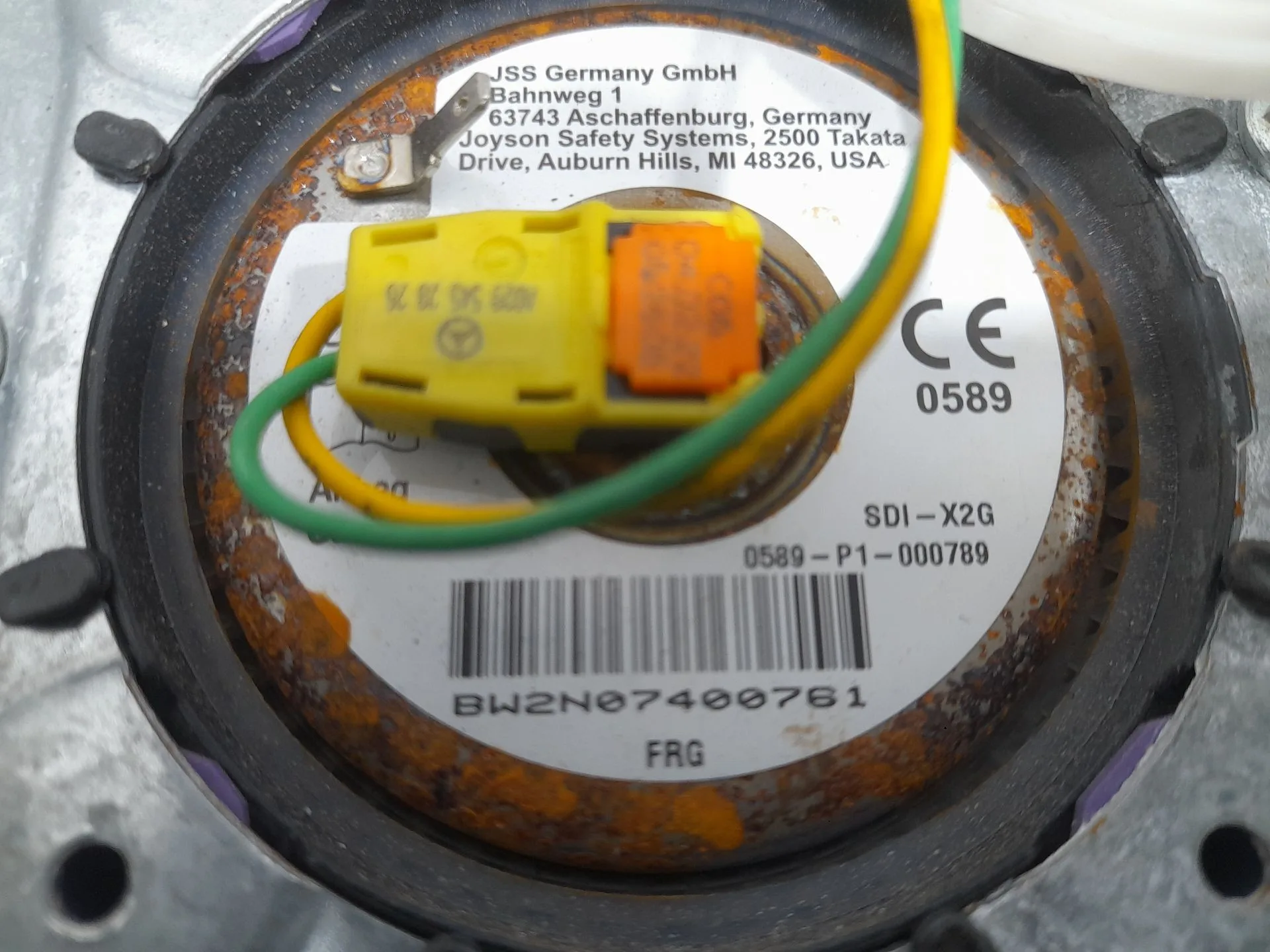 Airbag Delantero Izquierdo para Mercedes-Benz Clase A (Bm 177)