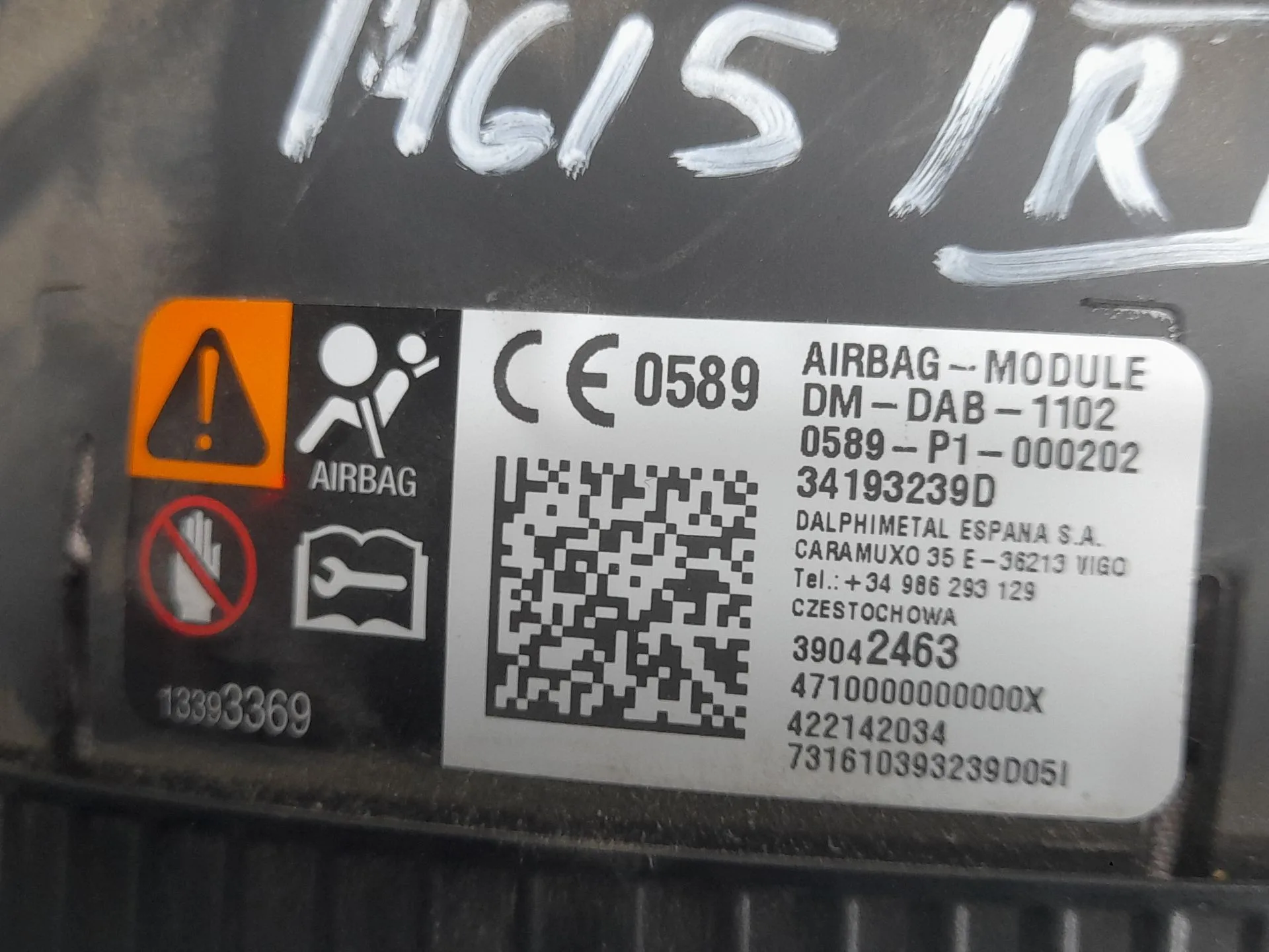 Airbag Delantero Izquierdo para Opel Astra K Lim. 5Türig