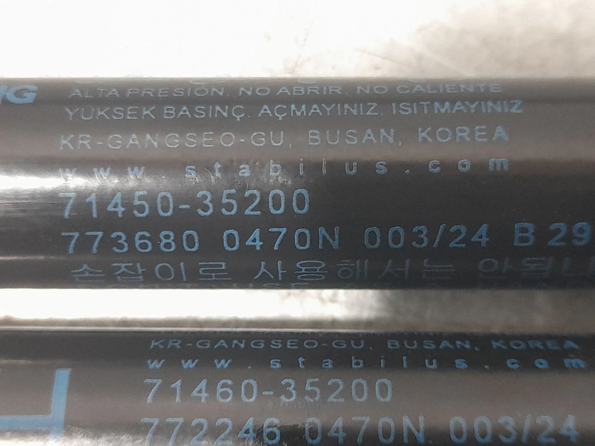 Amortiguadores Maletero / Porton para Ssangyong Tivoli