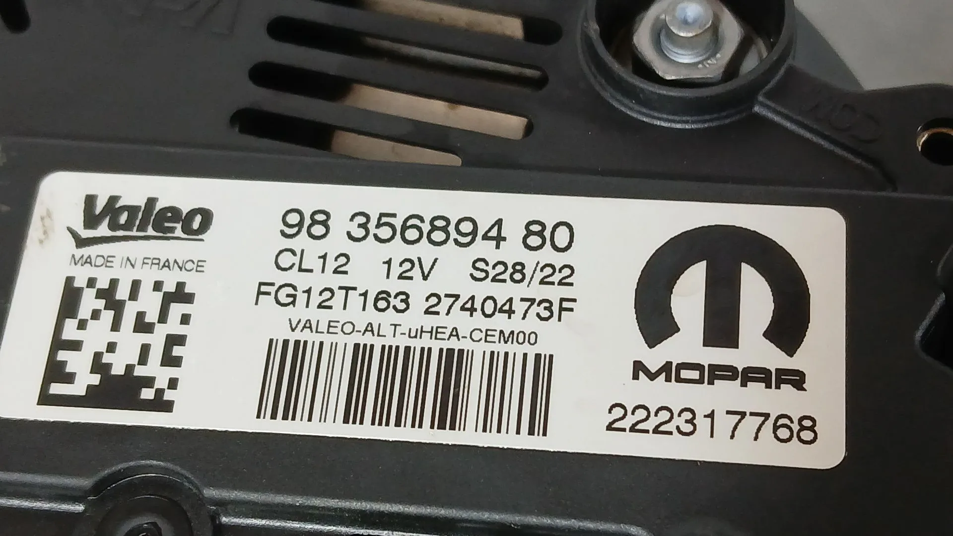 Alternador para Opel Corsa F (P2Jo)