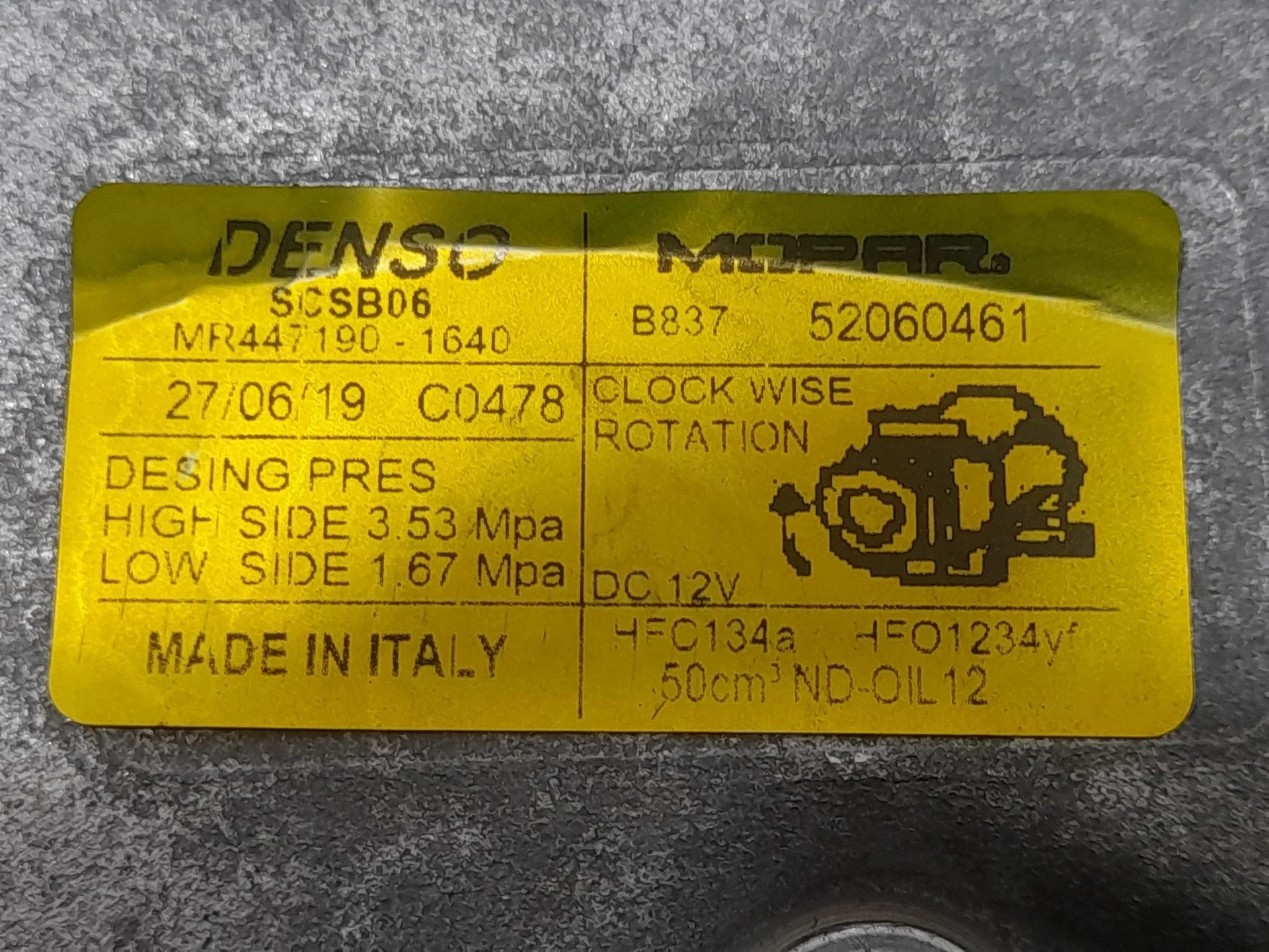 Compresor Aire Acondicionado para Fiat 500 (312_)