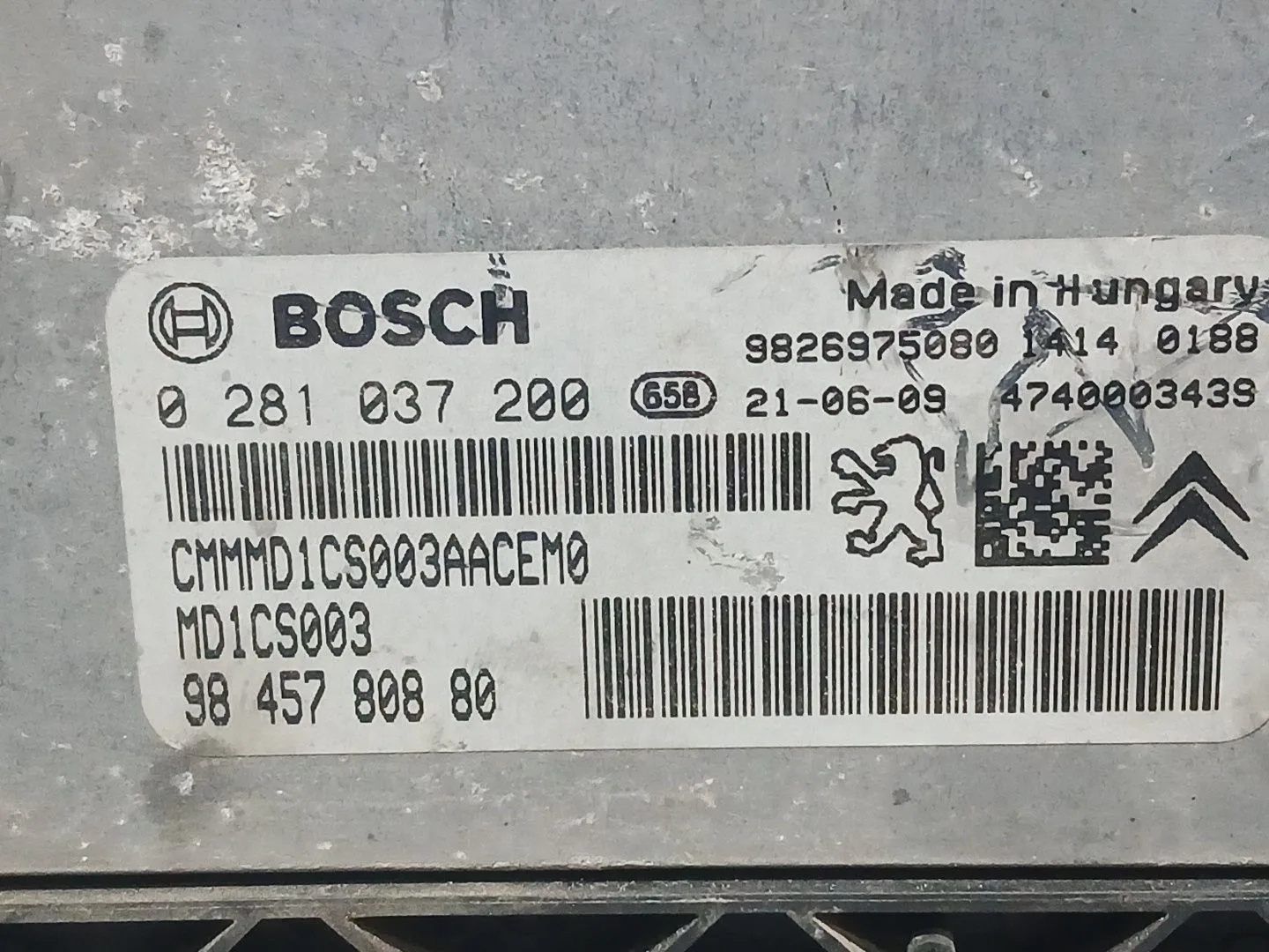 Centralita Motor Uce para Citroën C4 Iii (Ba_, Bb_, Bc_)