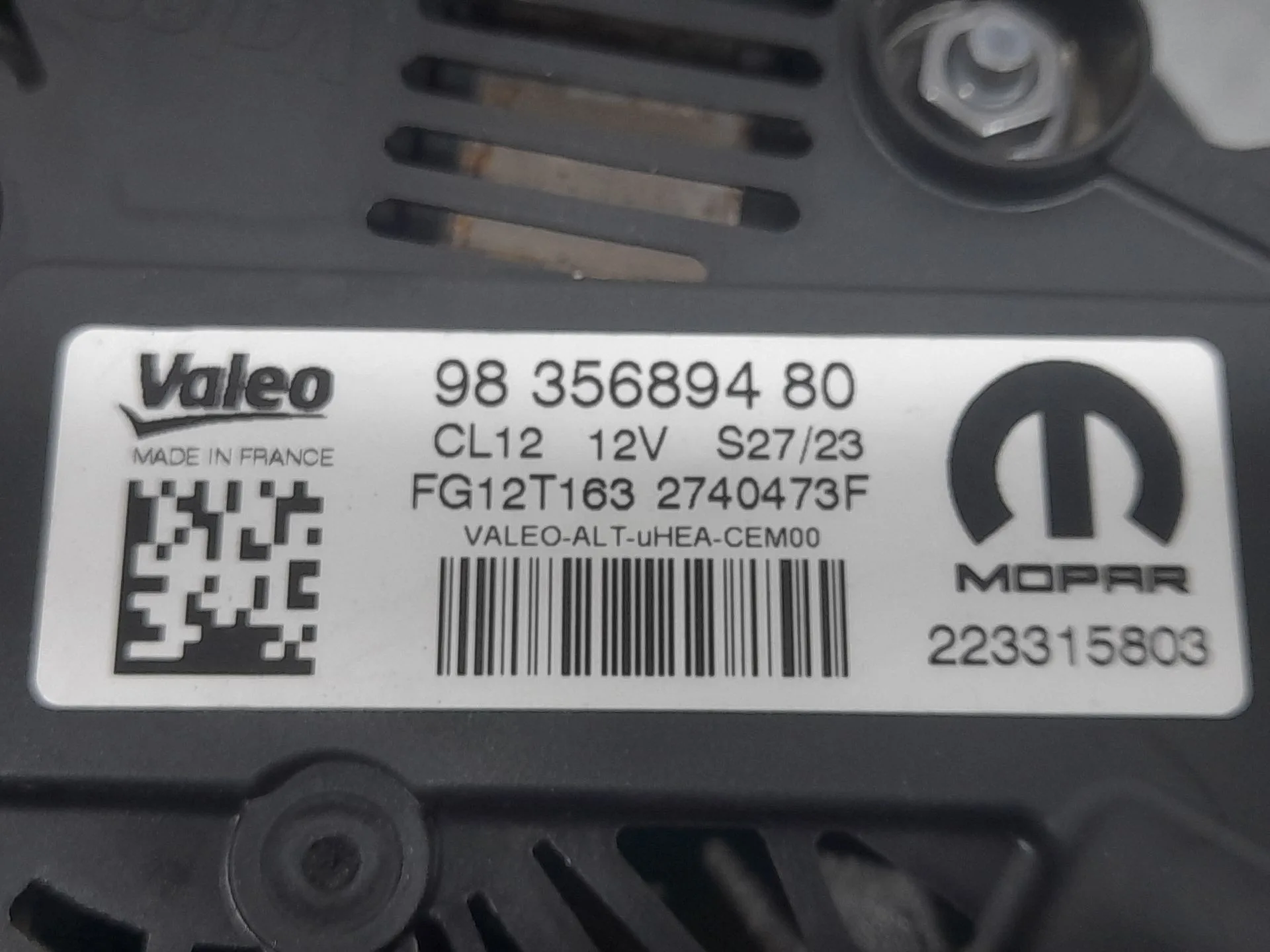 Alternador para Opel Crossland X / Crossland (P17, P2Qo)