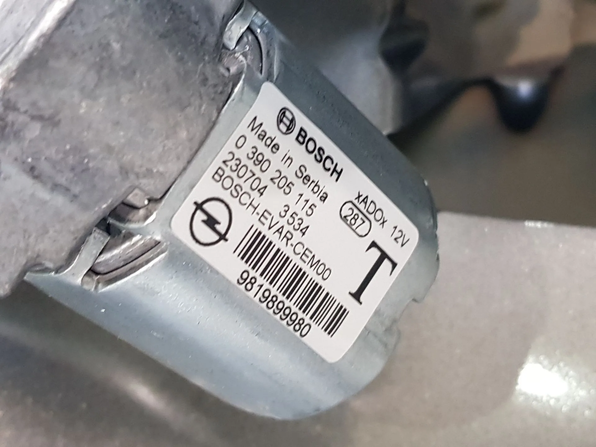 Motor Limpia Trasero para Opel Crossland X / Crossland (P17, P2Qo)