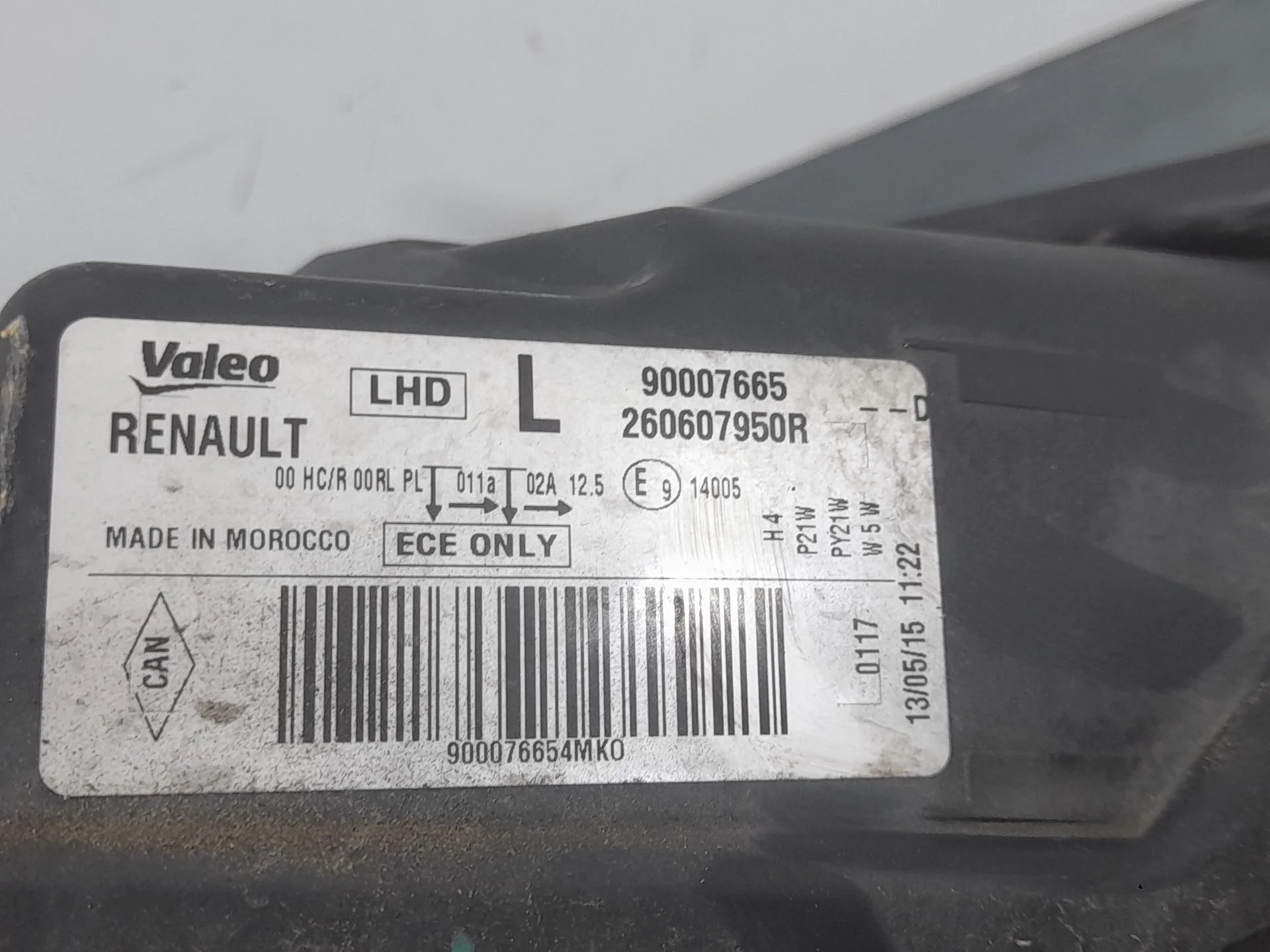 Faro Izquierdo para Dacia Dokker Furgoneta/Monovolumen