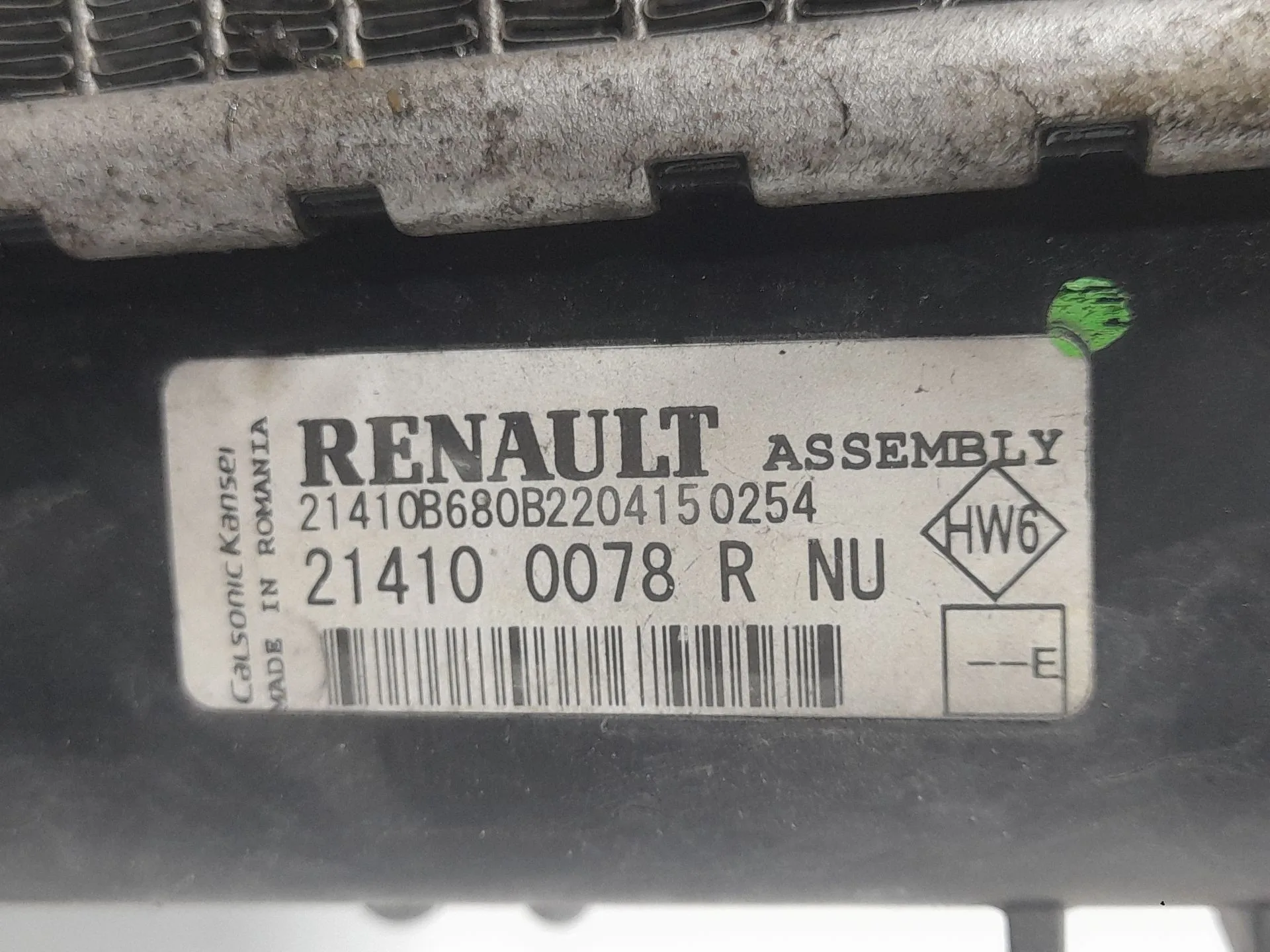 Radiador Agua para Dacia Dokker Furgoneta/Monovolumen