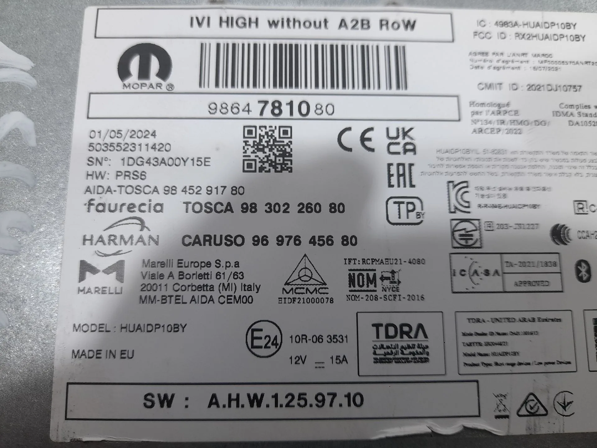 Sistema Audio / Radio para Opel Corsa F (P2Jo)