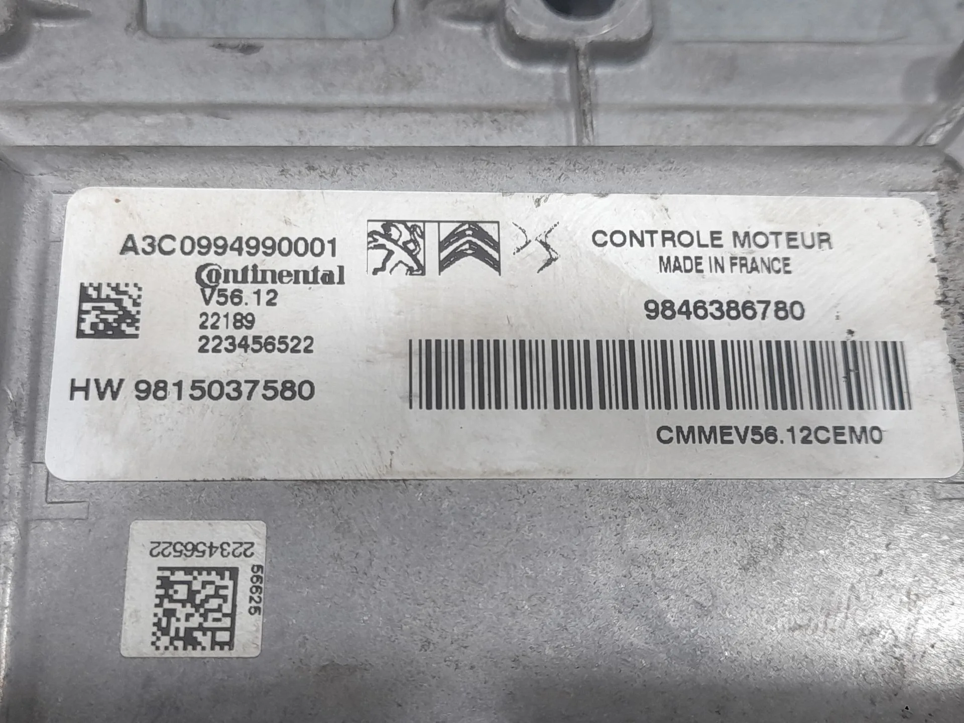 Centralita Motor Uce para Citroën C3