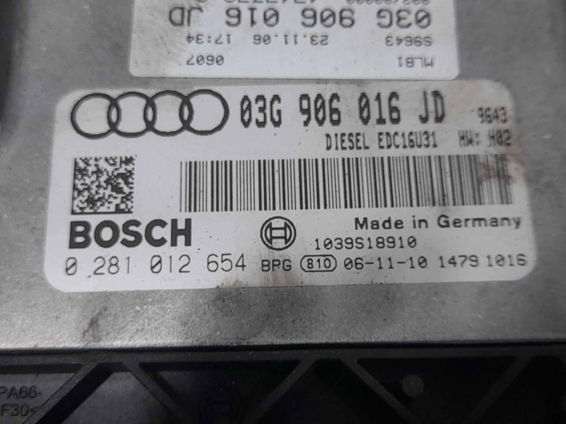 Centralita Motor Uce para Audi A4 Avant (8E)