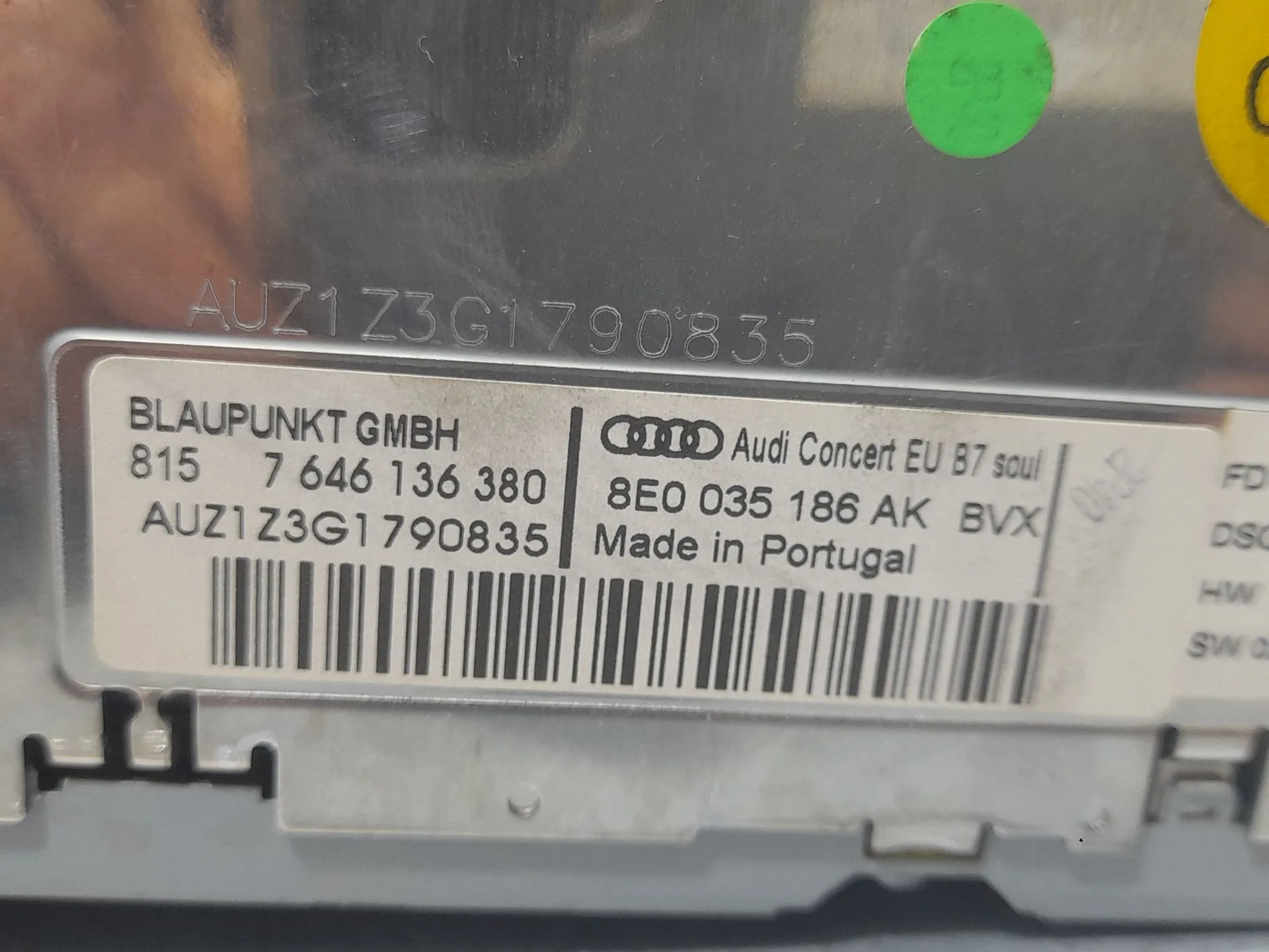 Sistema Audio / Radio Cd para Audi A4 B7 (8Ec)