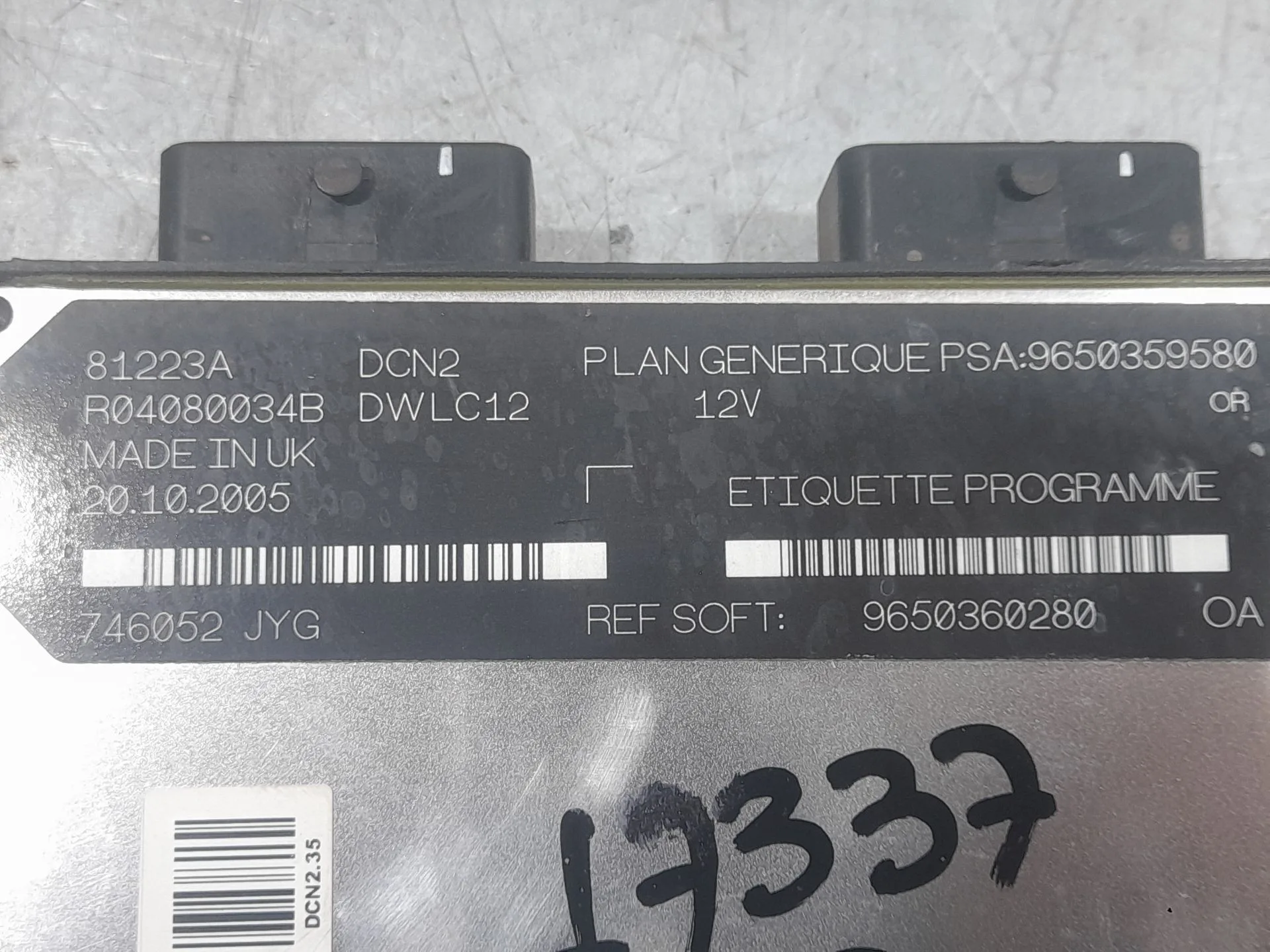 Centralita Motor Uce para Citroën Berlingo / Berlingo First Monospace (Mf_, Gjk_, Gfk_)
