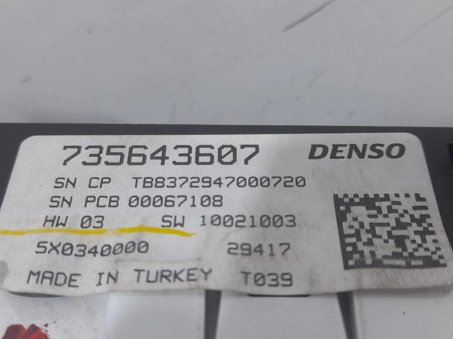 Mando Calefaccion / Aire Acondicionado para Fiat Tipo Station Wagon (356_, 357_)