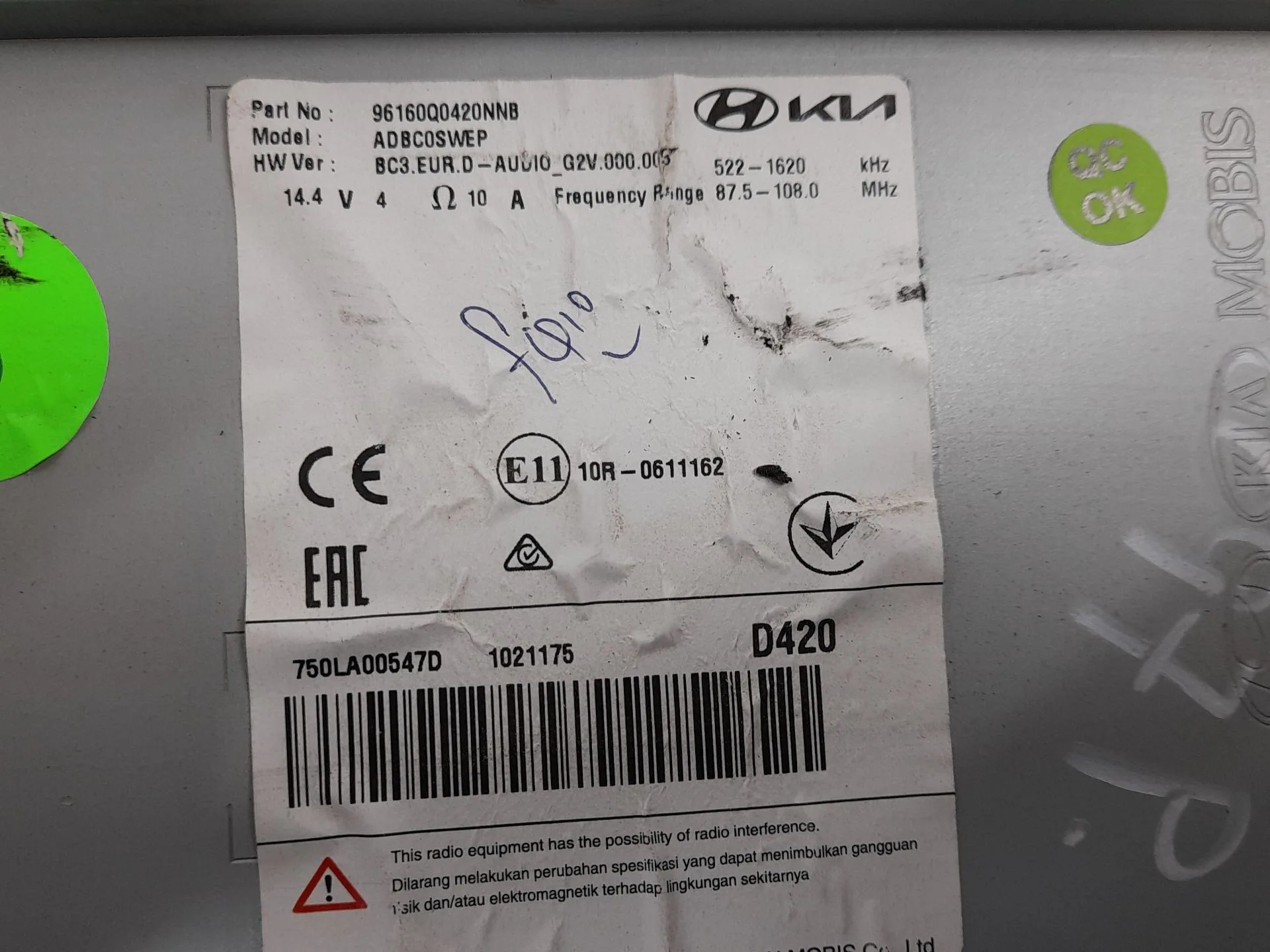 Sistema Navegacion Gps para Hyundai I20