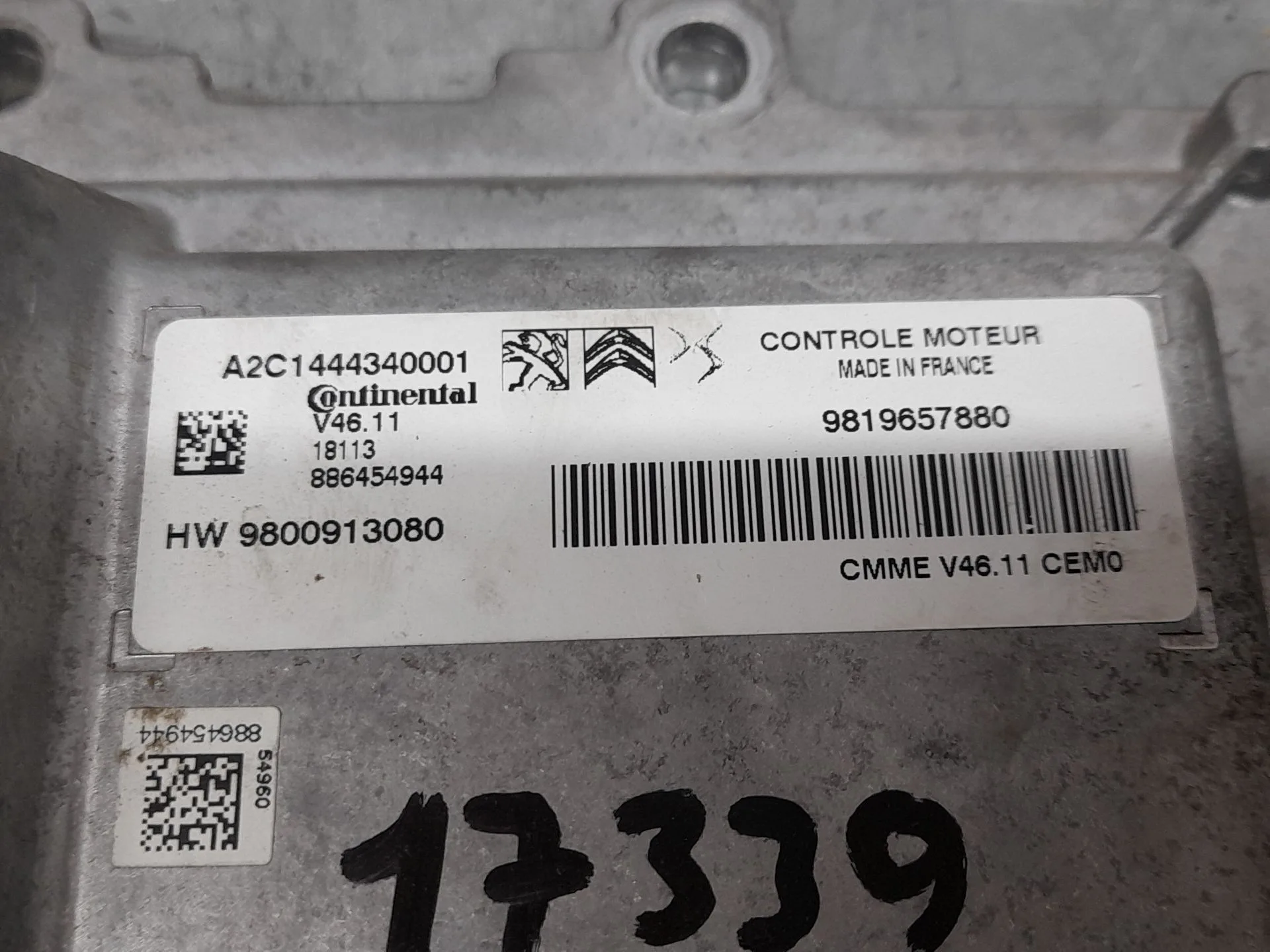 Centralita Motor Uce para Citroën C3 Iii (Sx)