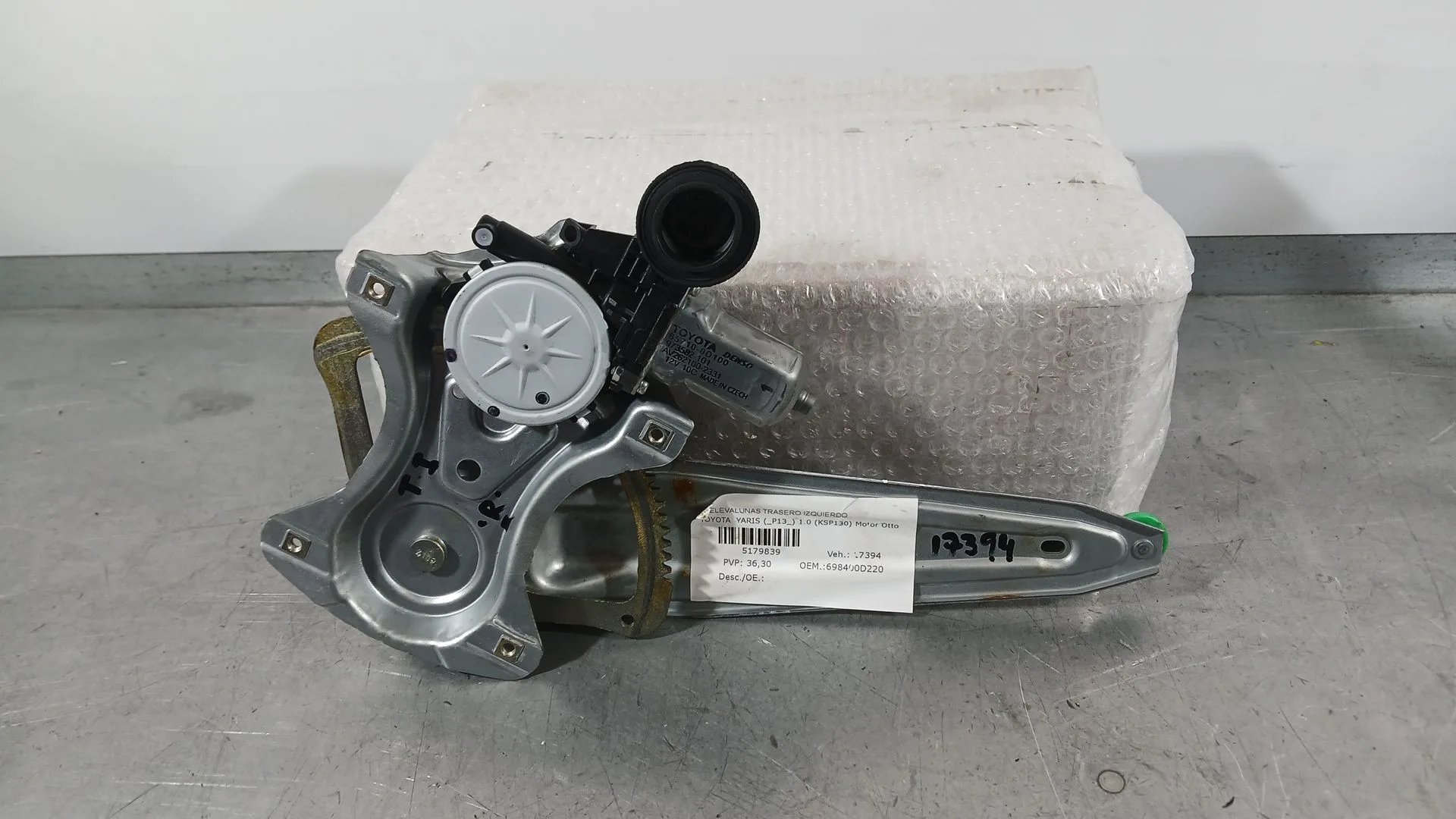 Elevalunas Trasero Izquierdo para Toyota Yaris (_P13_)