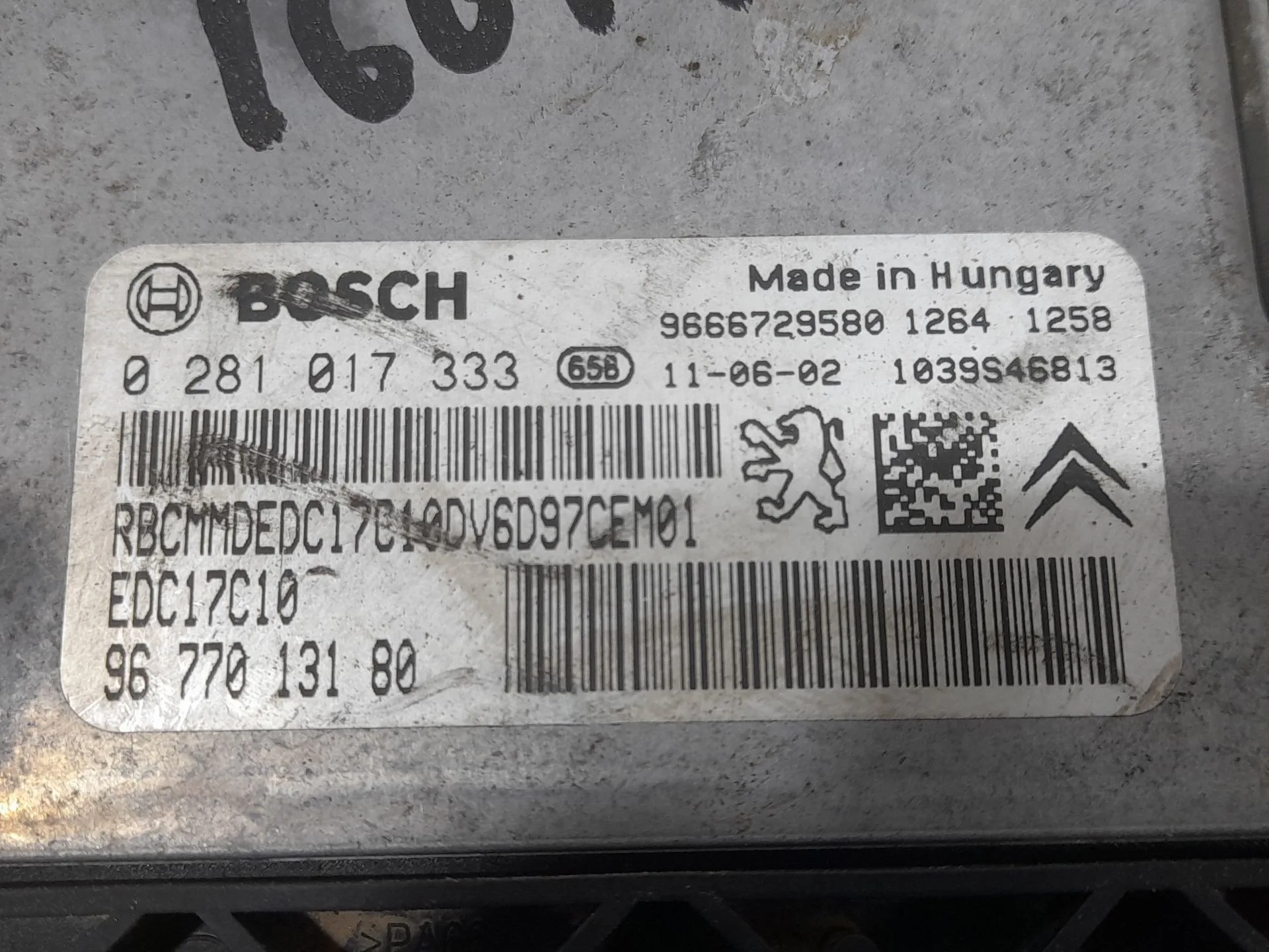 Centralita Motor Uce para Citroën C3 Picasso