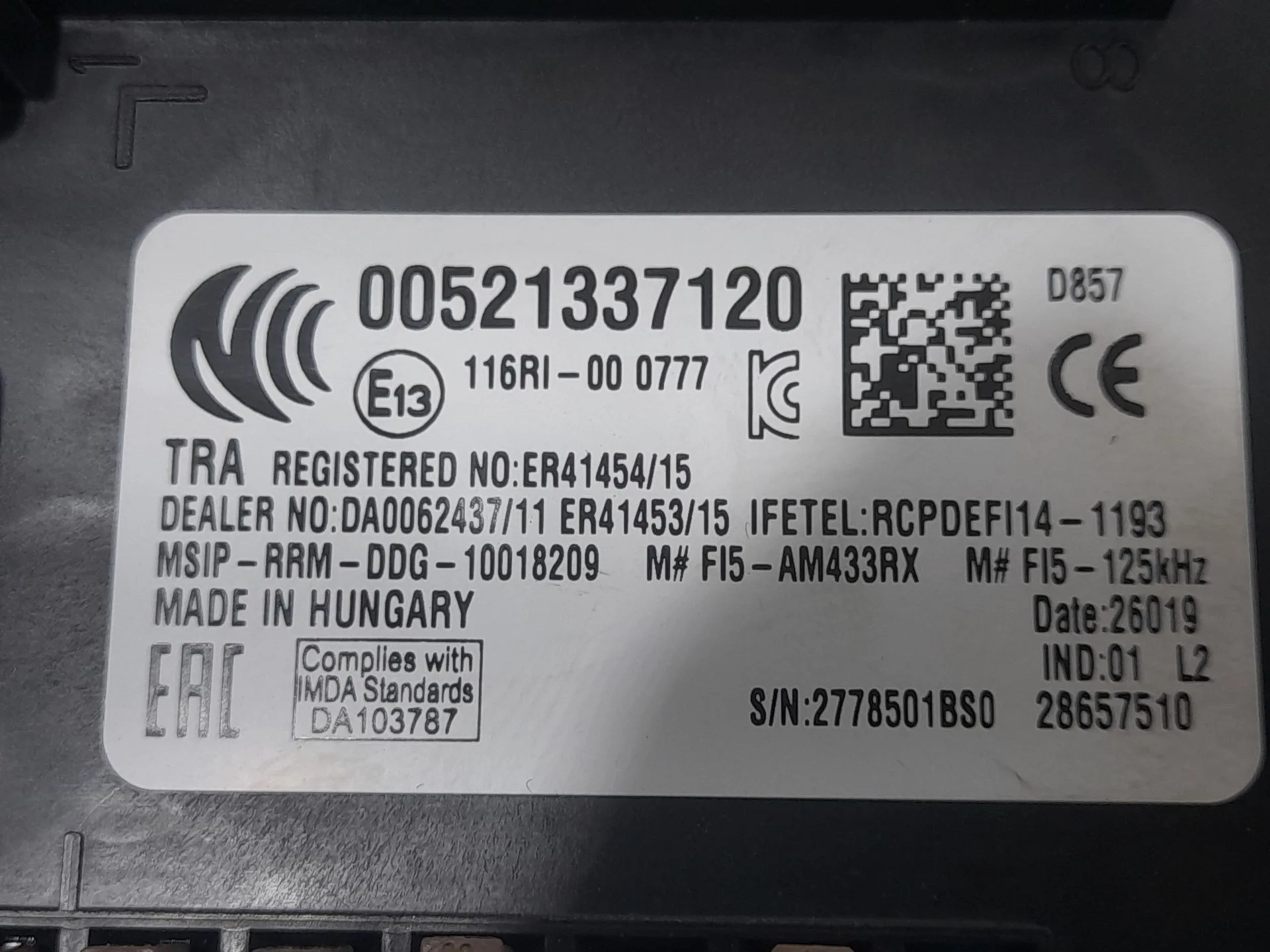 Caja Reles / Fusibles para Fiat Tipo Hatchback (356_, 357_)