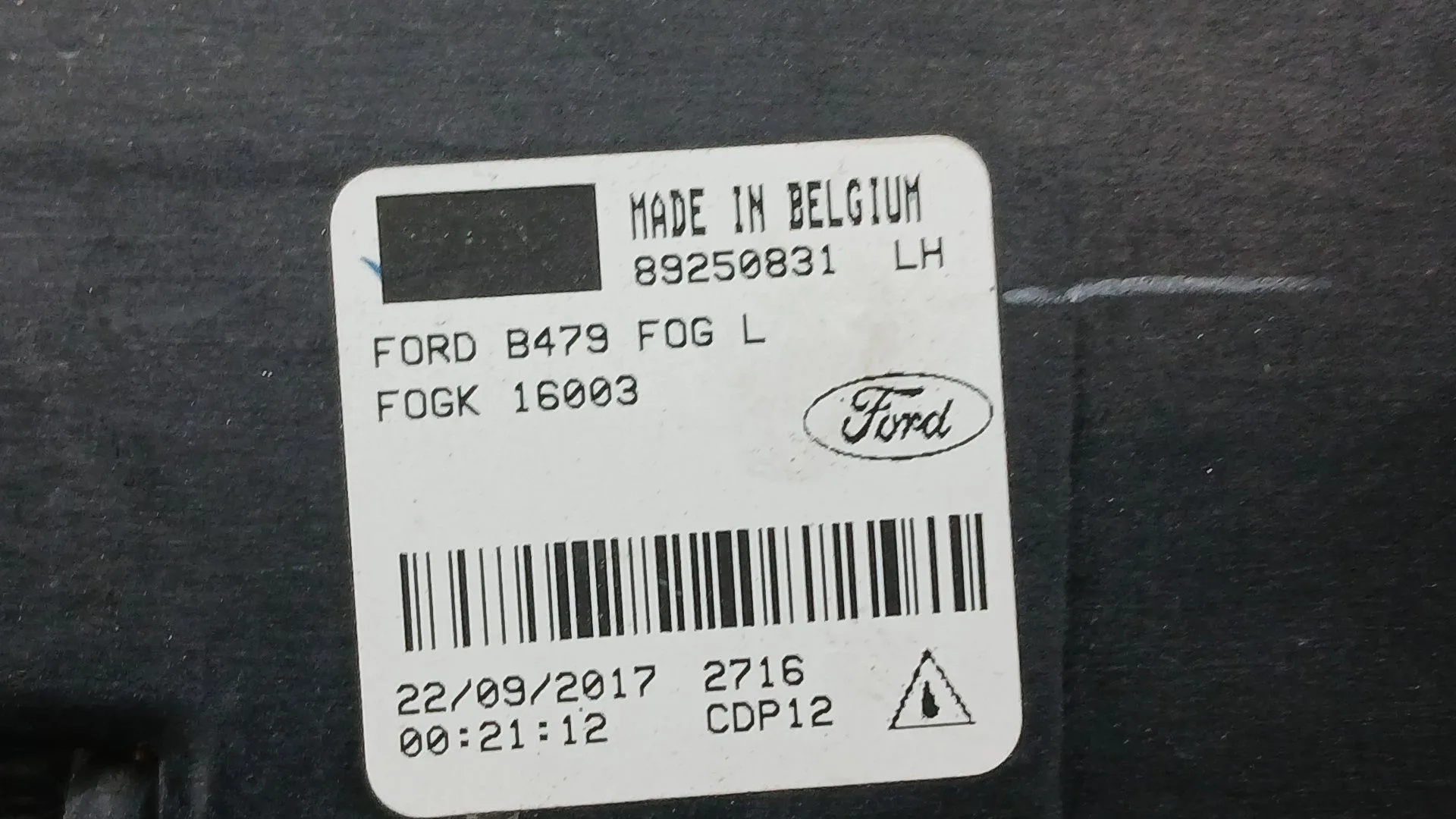 Faro Antiniebla Izquierdo para Ford Fiesta Vii (Hj, Hf)