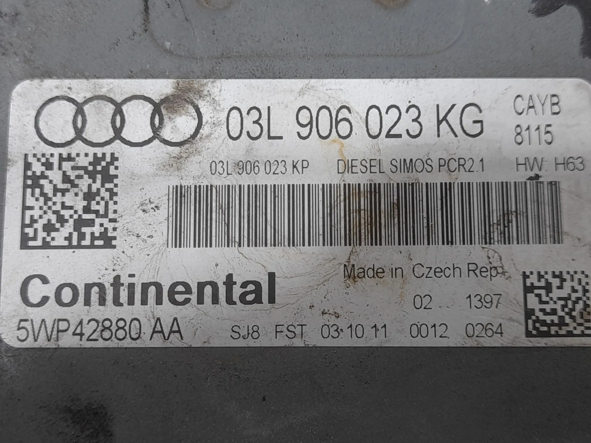 Centralita Motor Uce para Audi A1 (8X)