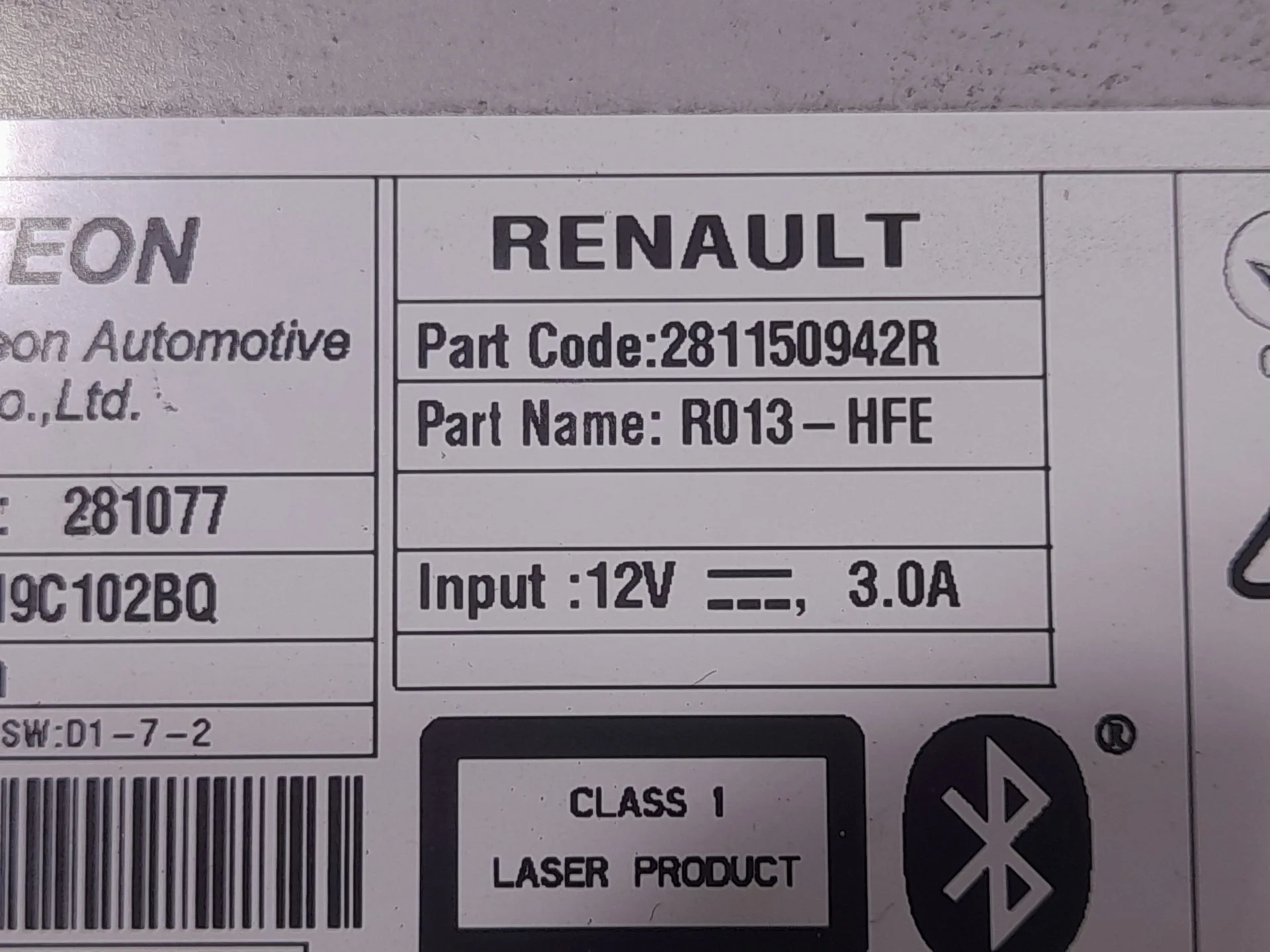Sistema Audio / Radio Cd para Renault Kadjar (Ha_, Hl_)