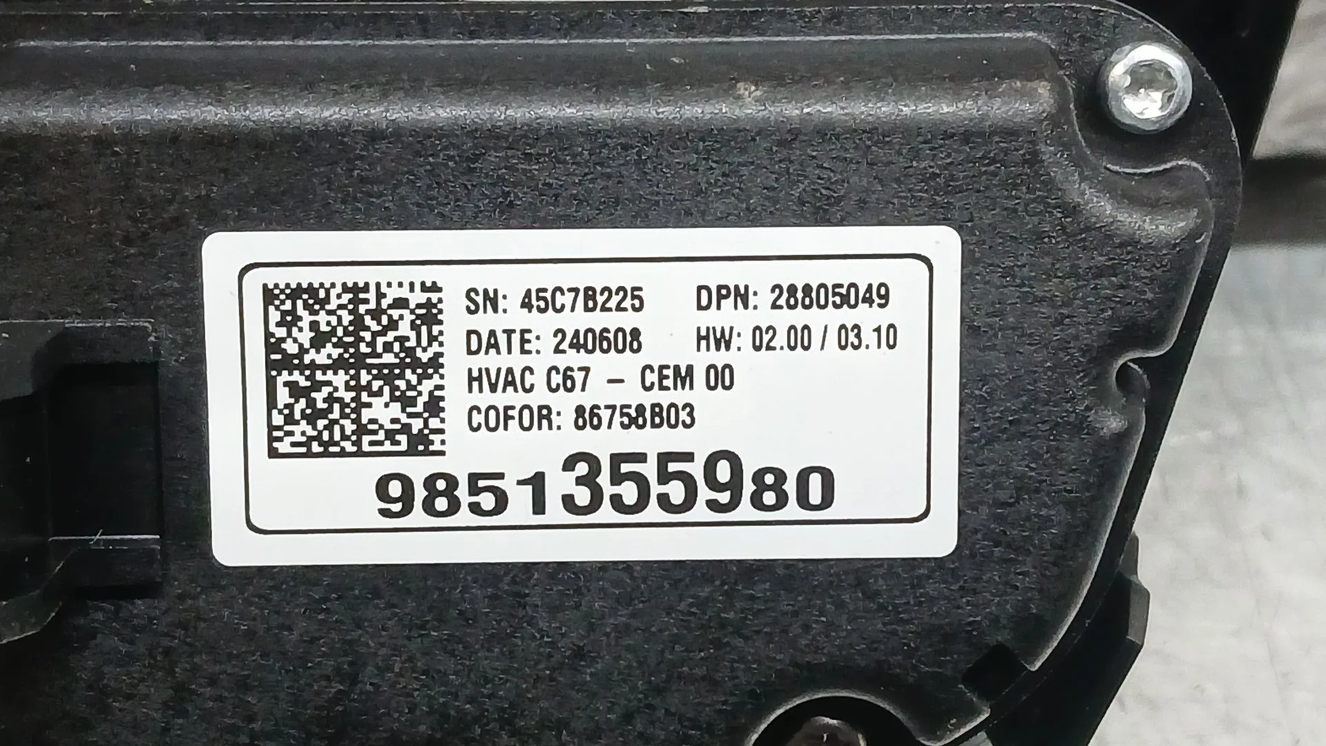 Mando Calefaccion / Aire Acondicionado para Opel Corsa F (P2Jo)