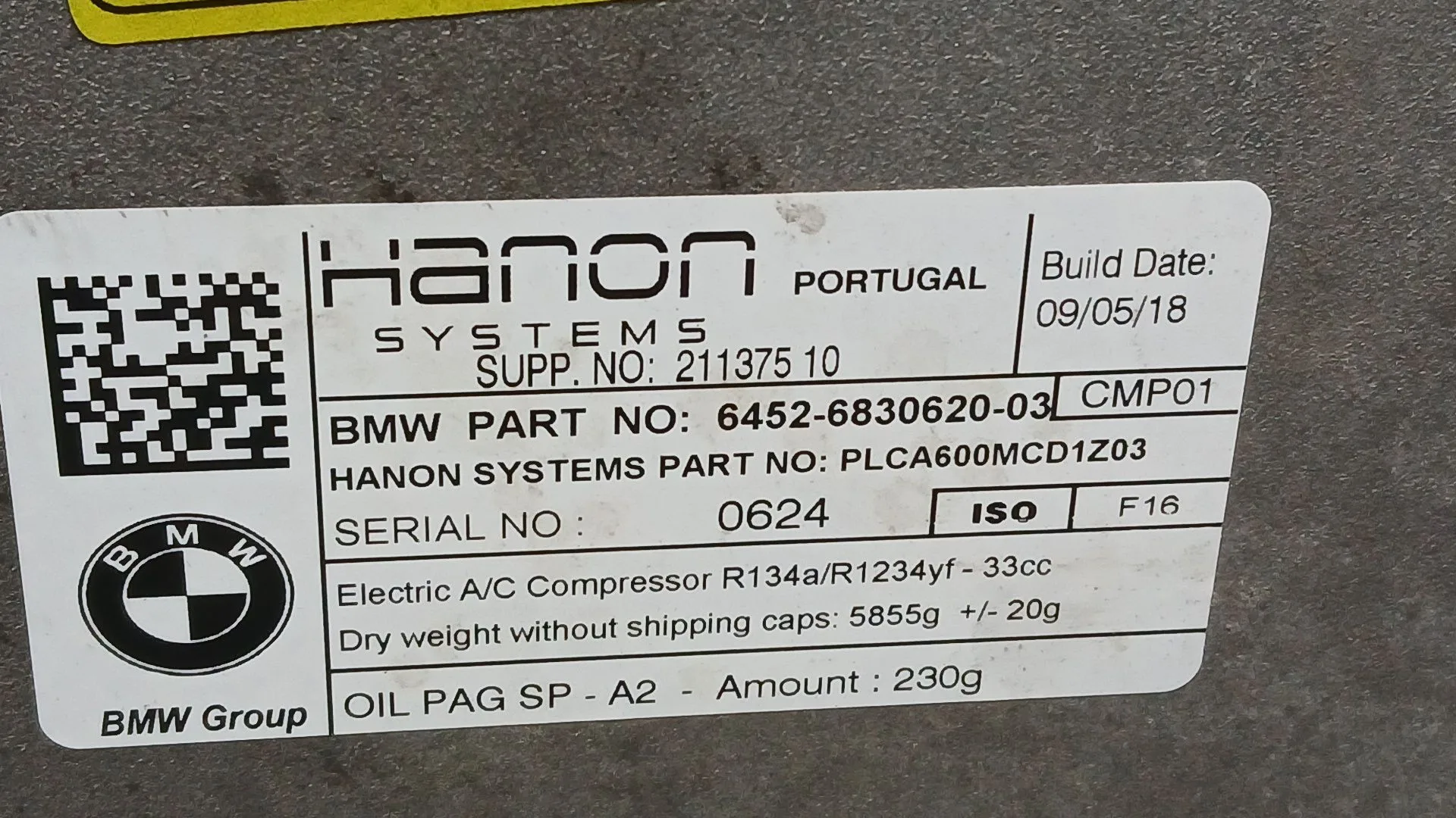 Compresor Aire Acondicionado para Bmw I3 (I01)