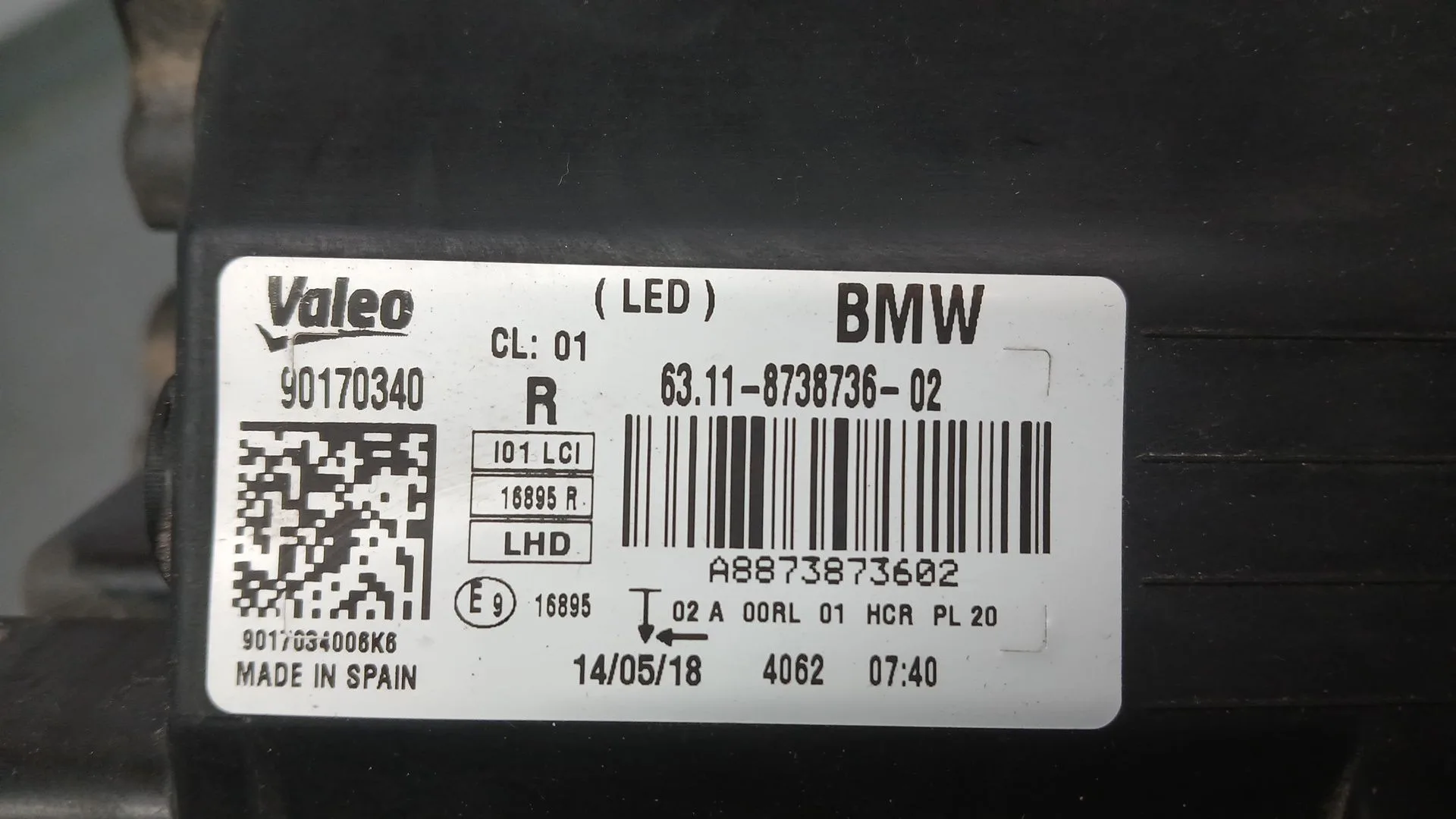 Faro Derecho para Bmw I3 (I01)