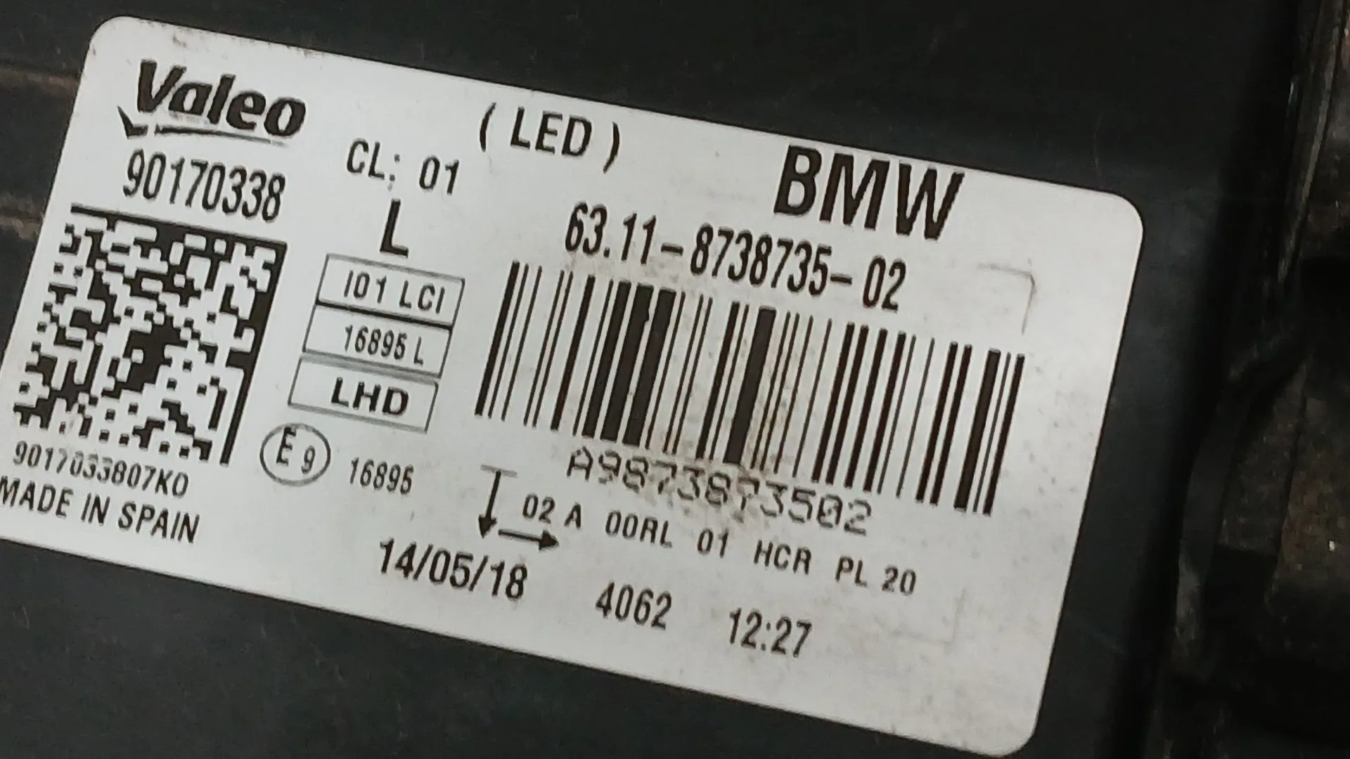 Faro Izquierdo para Bmw I3 (I01)