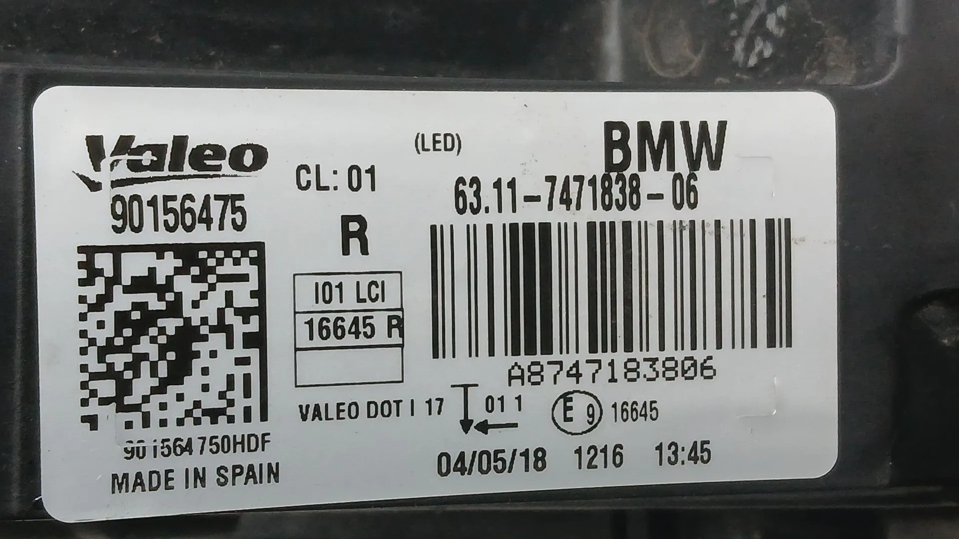 Piloto Delantero Derecho para Bmw I3 (I01)
