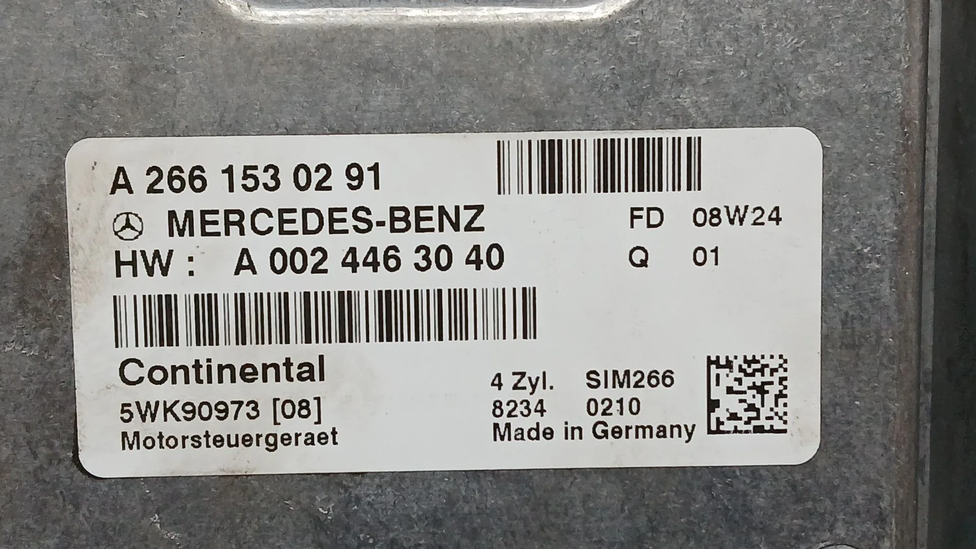 Centralita Motor Uce para Mercedes-Benz Clase B Sports Tourer (W245)