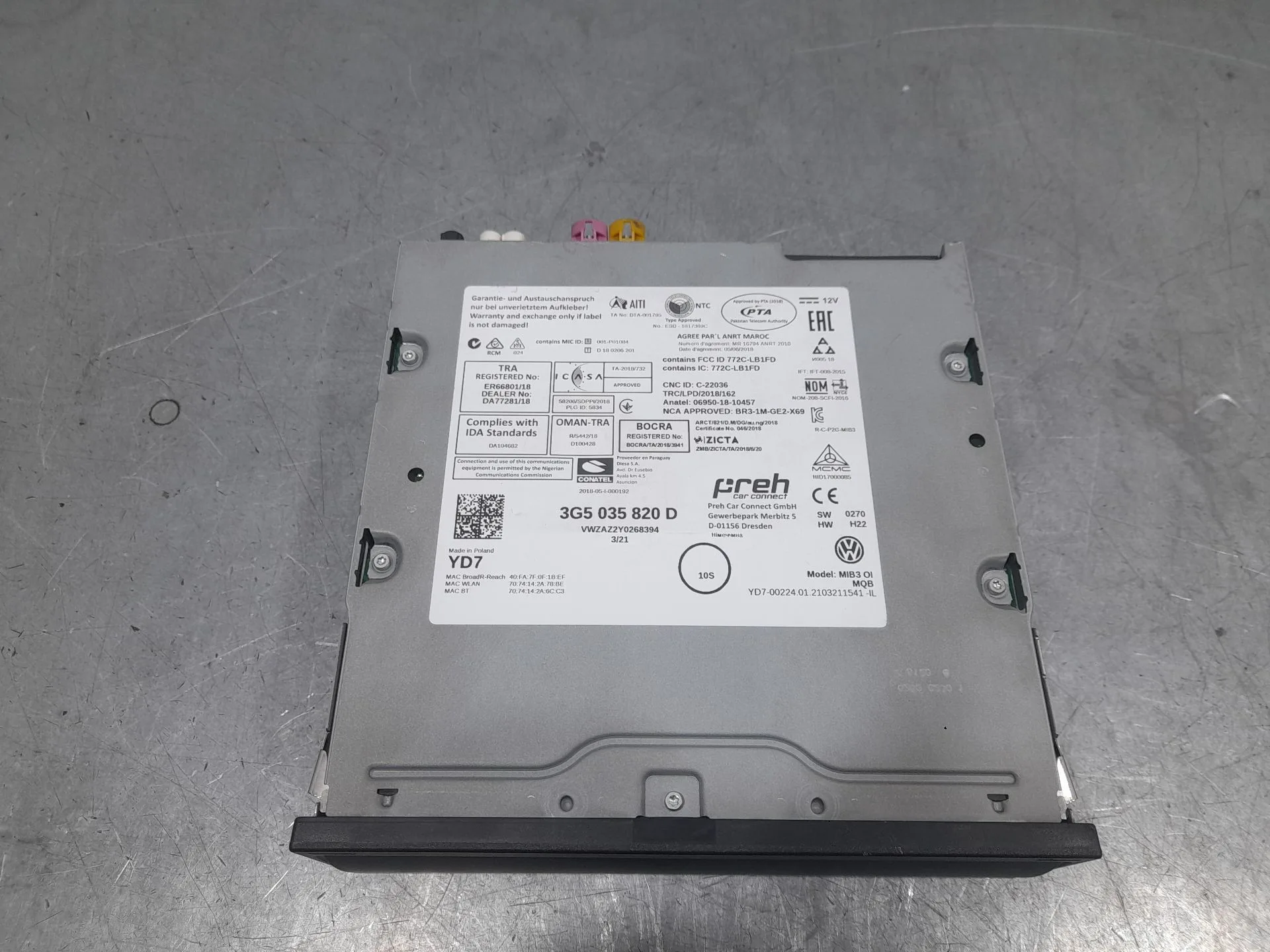 Sistema Audio / Radio para Volkswagen T-Cross (C11, D31)