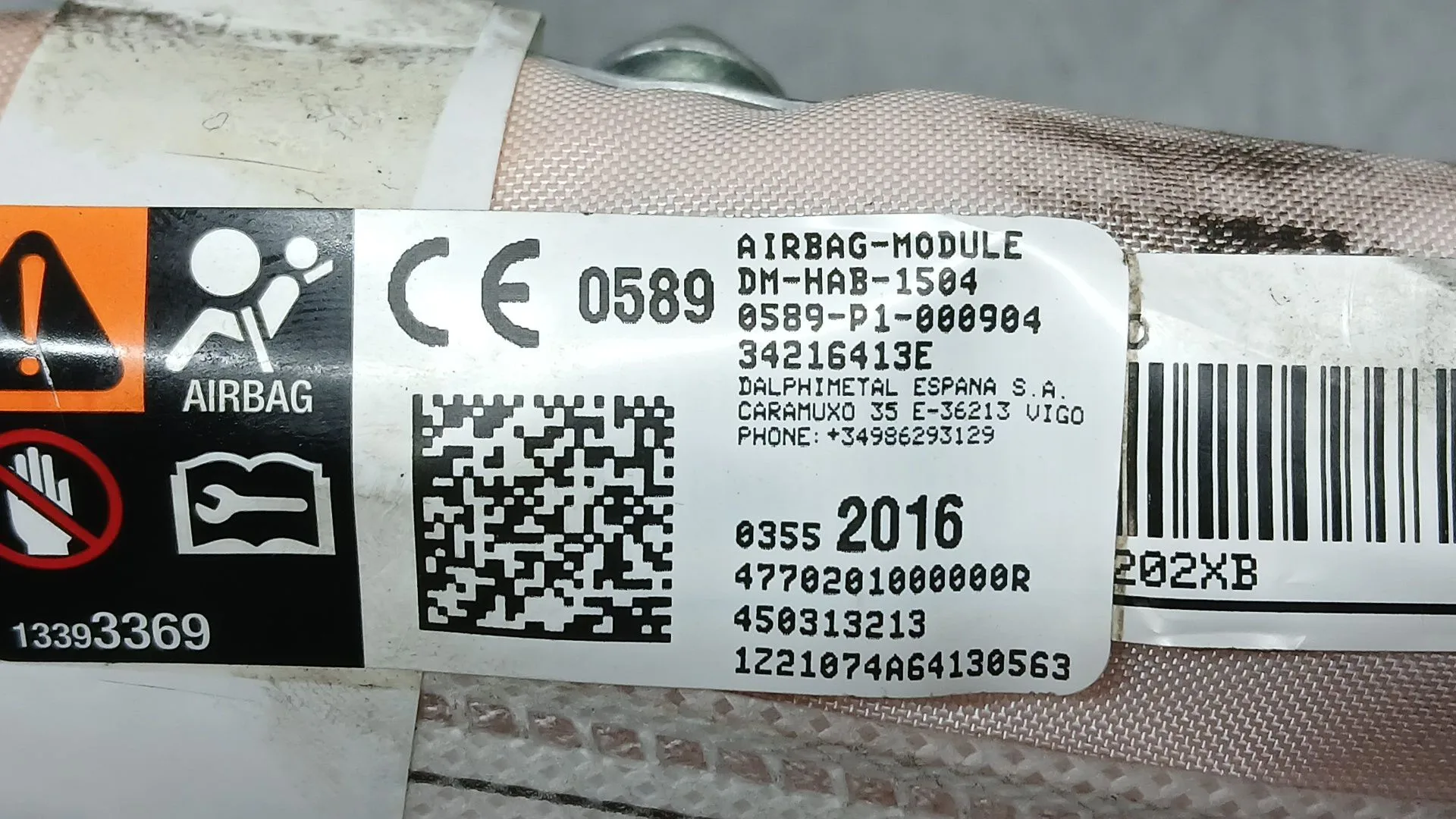 Airbag Cortina Delantero Derecho para Citroën C3 Aircross I (2R_, 2C_)