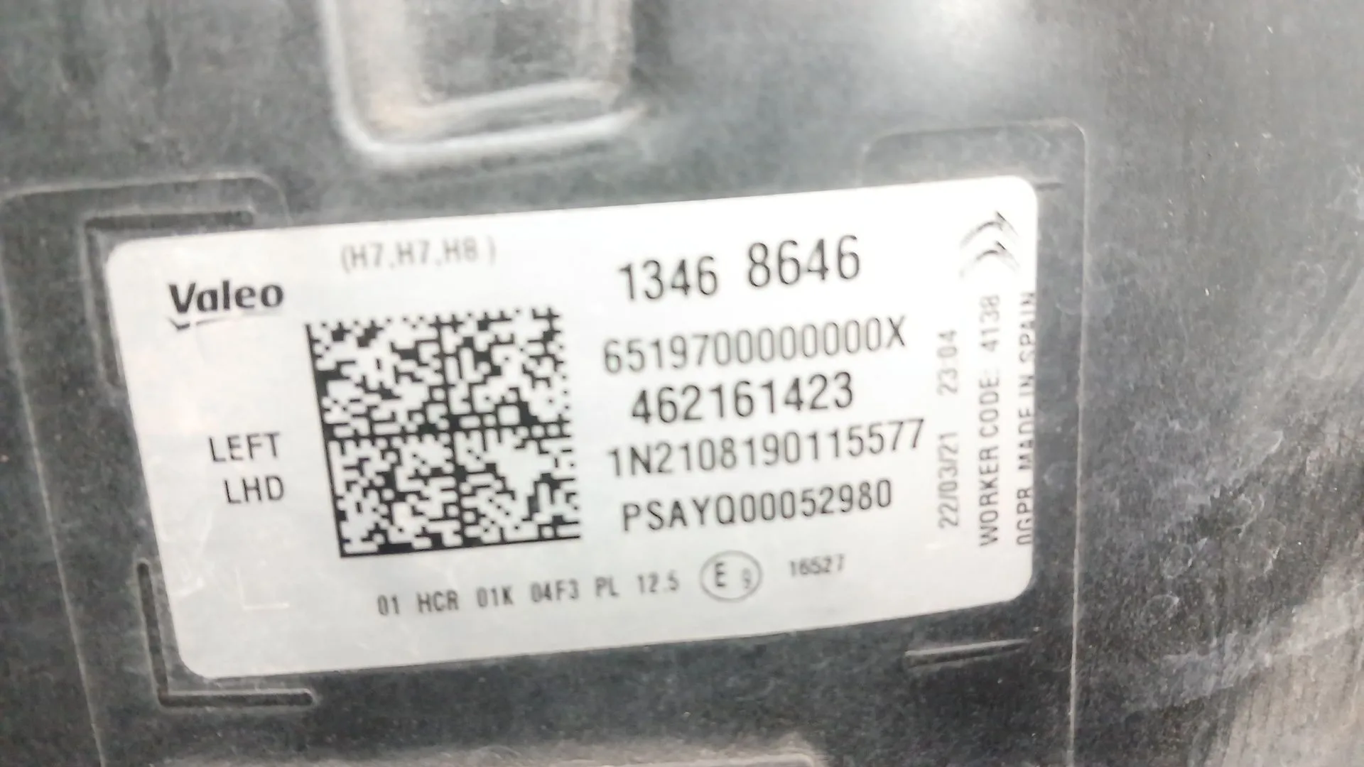 Faro Izquierdo para Citroën C3 Aircross I (2R_, 2C_)
