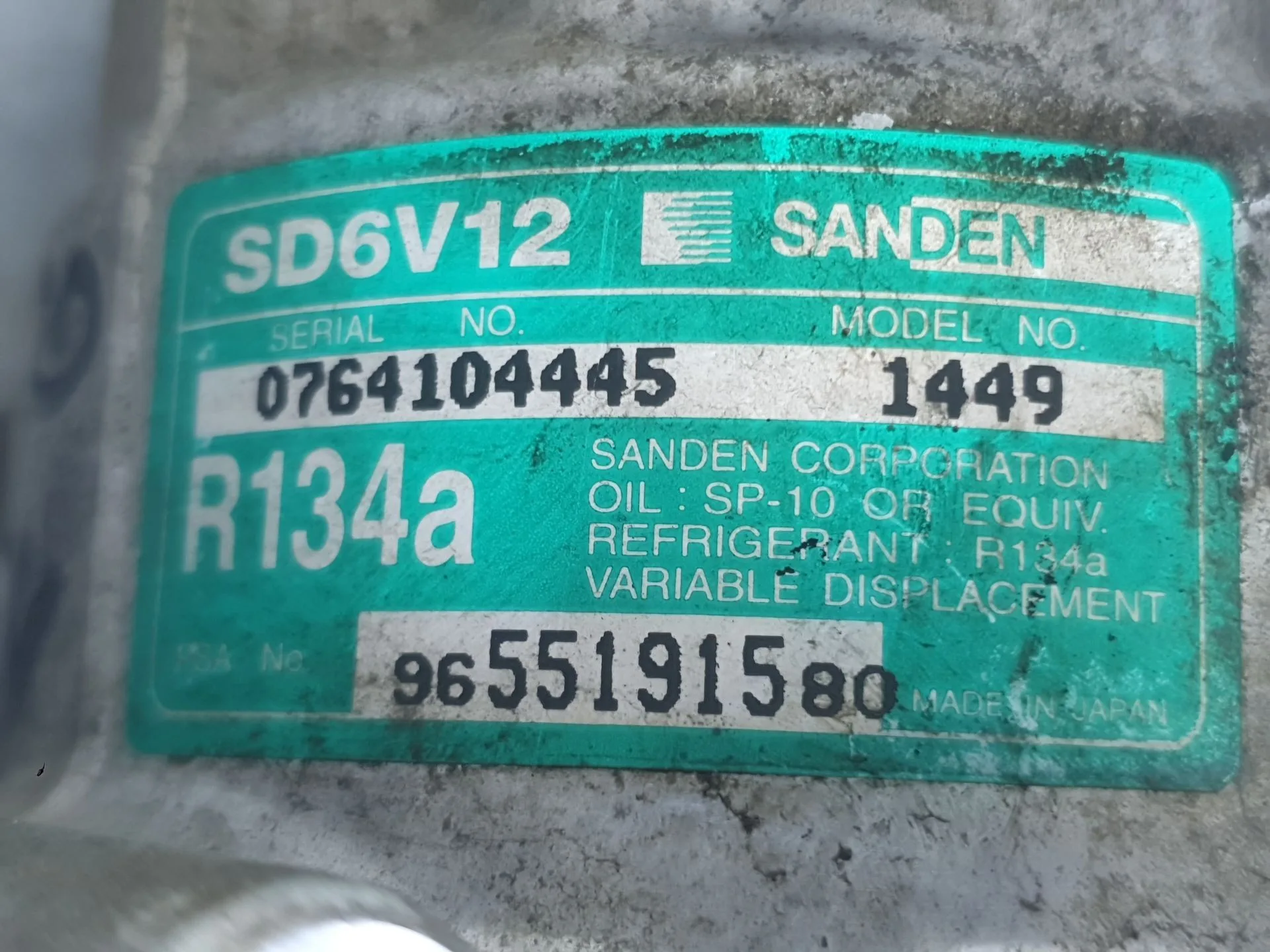 Compresor Aire Acondicionado para Citroën Xsara Picasso (N68)