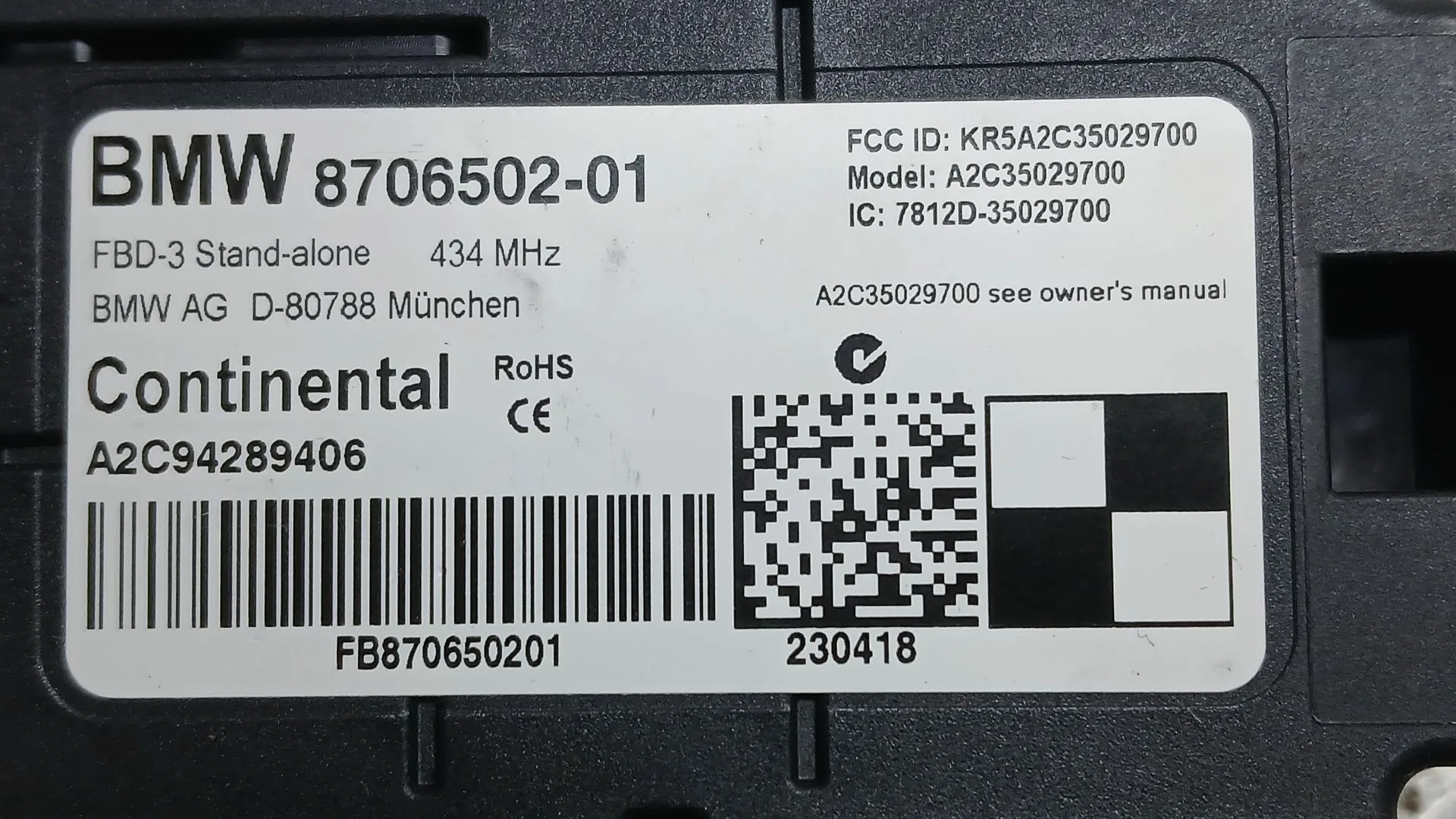 Modulo Electronico para Bmw I3 (I01)