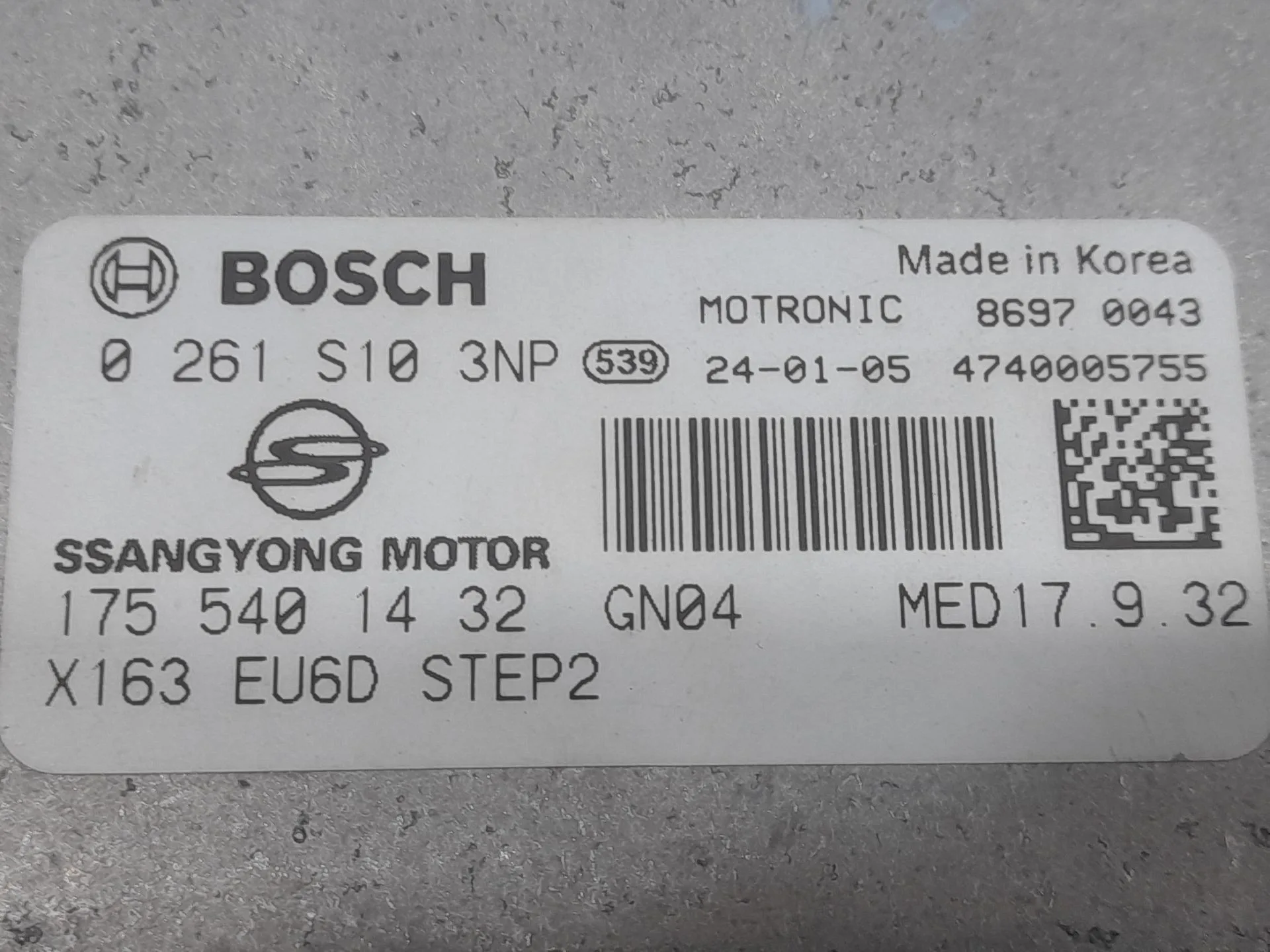 Centralita Motor Uce para Ssangyong Tivoli