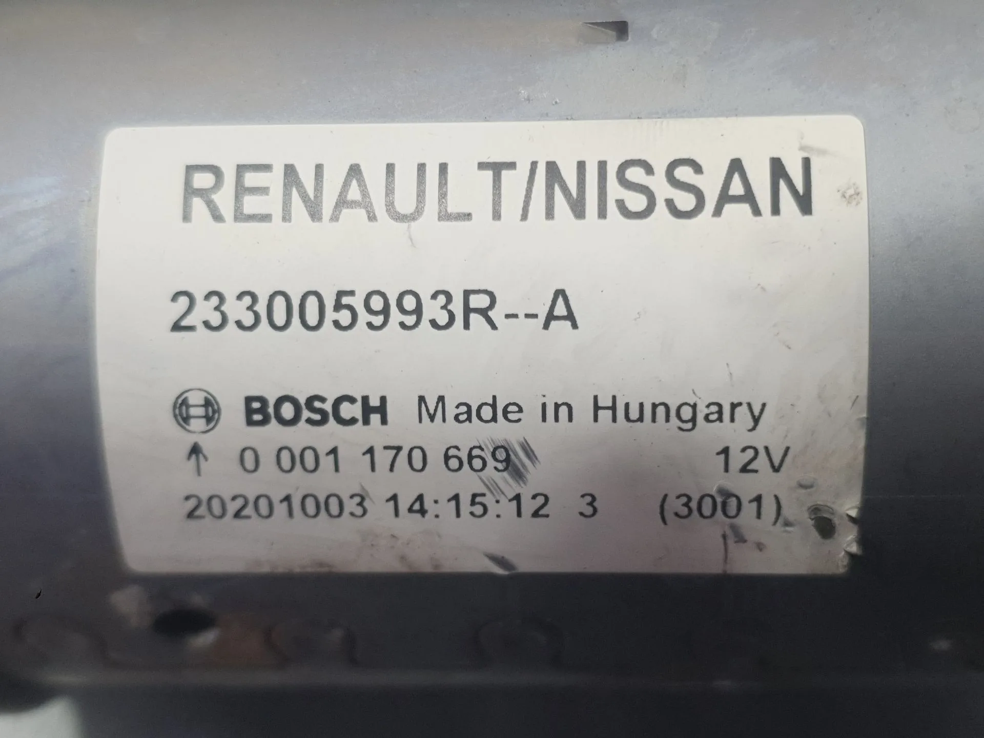 Motor Arranque para Nissan Micra V (K14)