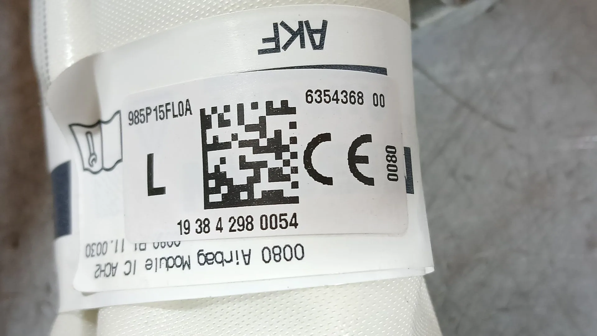 Airbag Cortina Delantero Izquierdo para Nissan Micra V (K14)