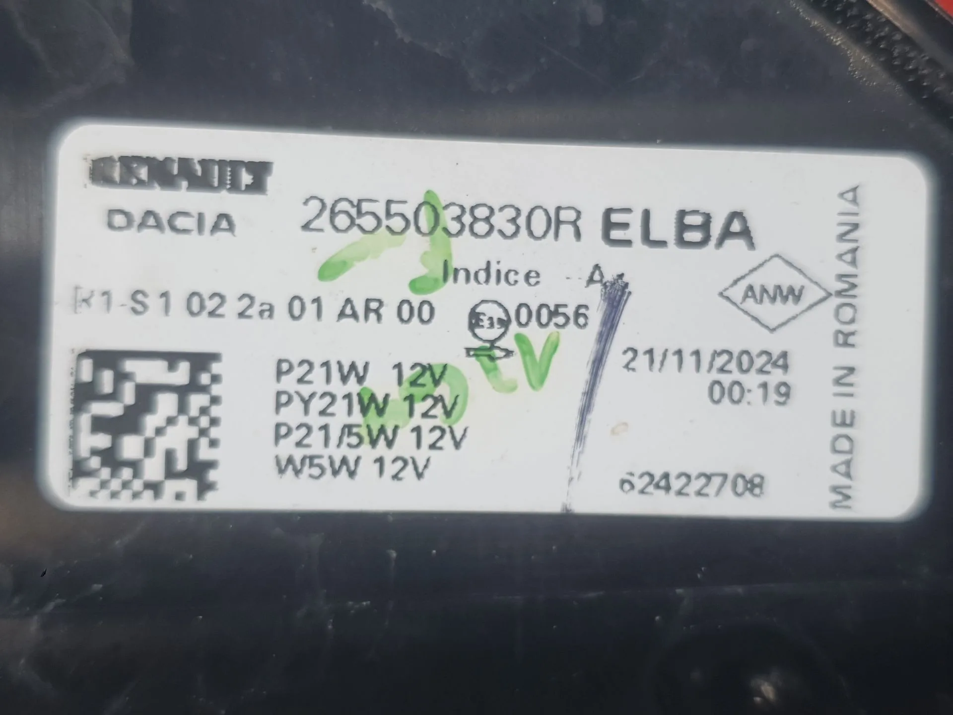 Piloto Trasero Derecho para Dacia Sandero Iii