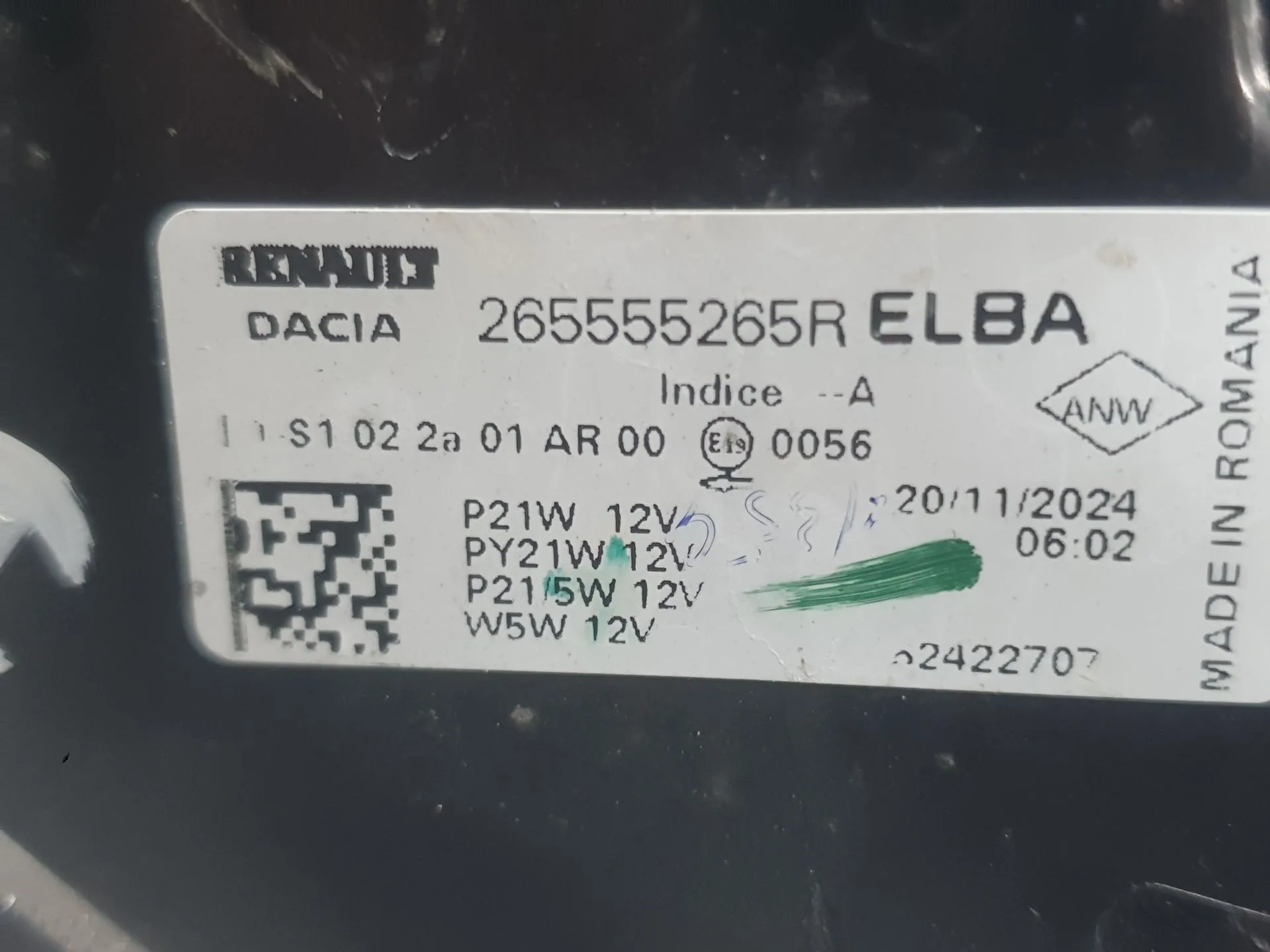 Piloto Trasero Izquierdo para Dacia Sandero Iii