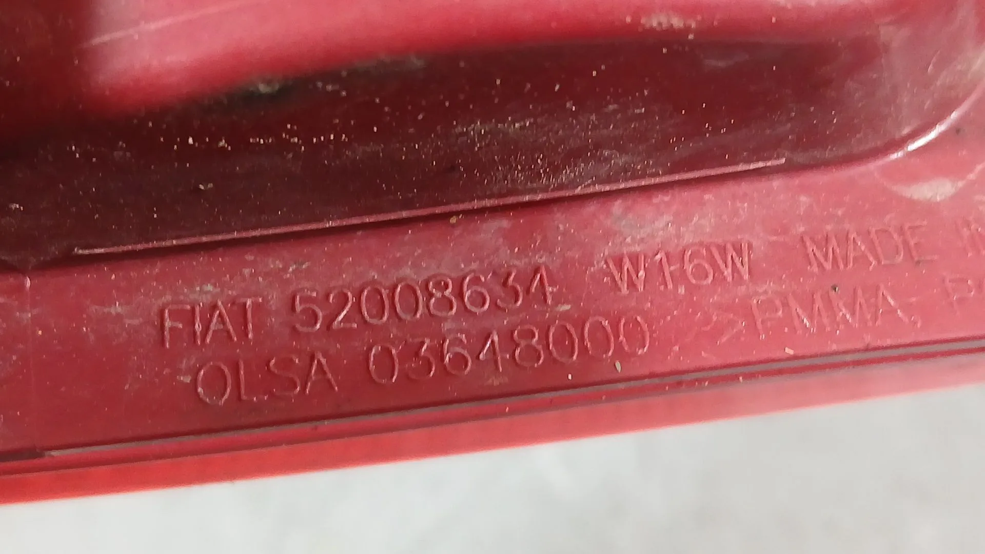 Piloto Trasero Derecho Paragolpes para Fiat 500 (312_)